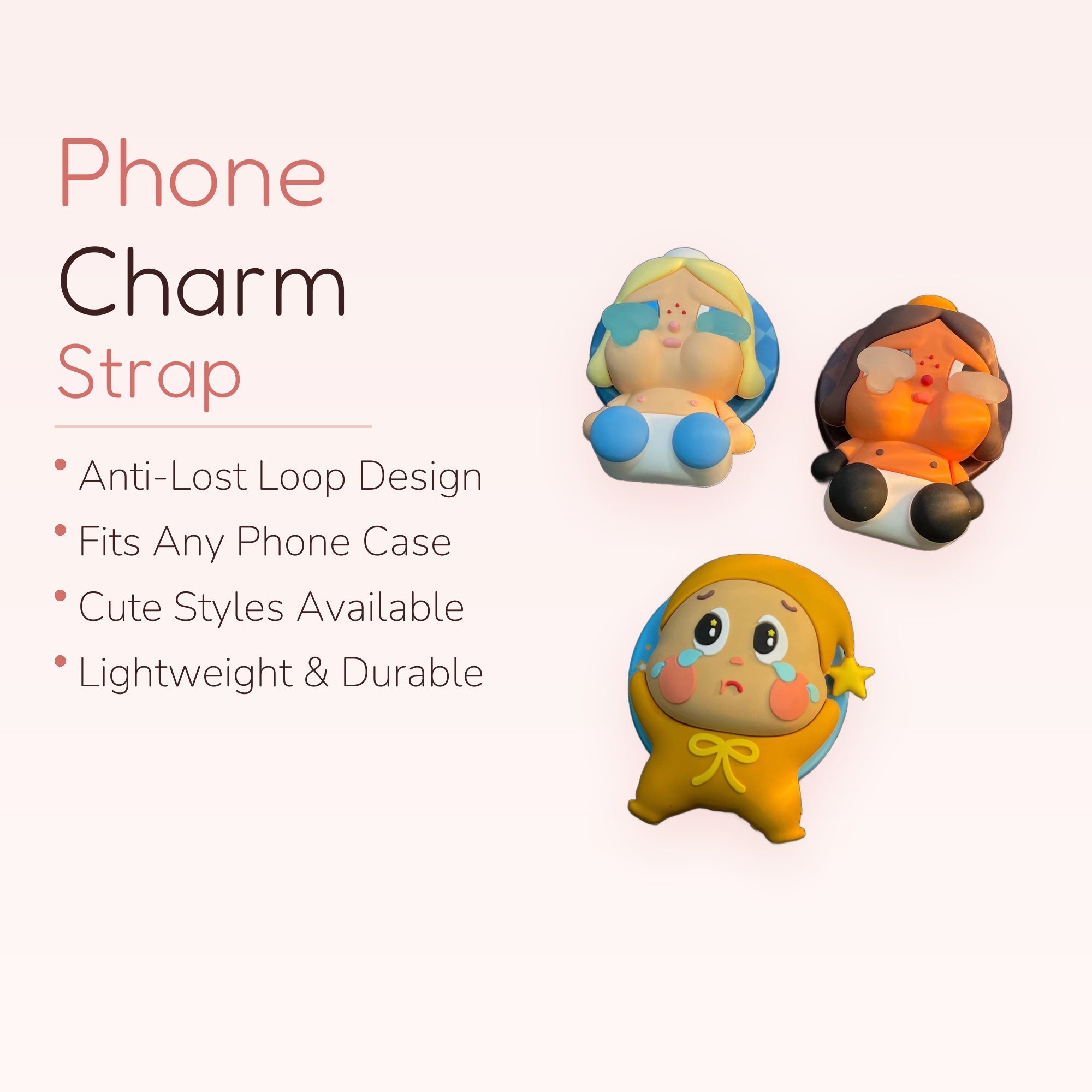 Crying Baby Silicone Phone Grip Set | Kawaii Sad Face Pop Socket Stand