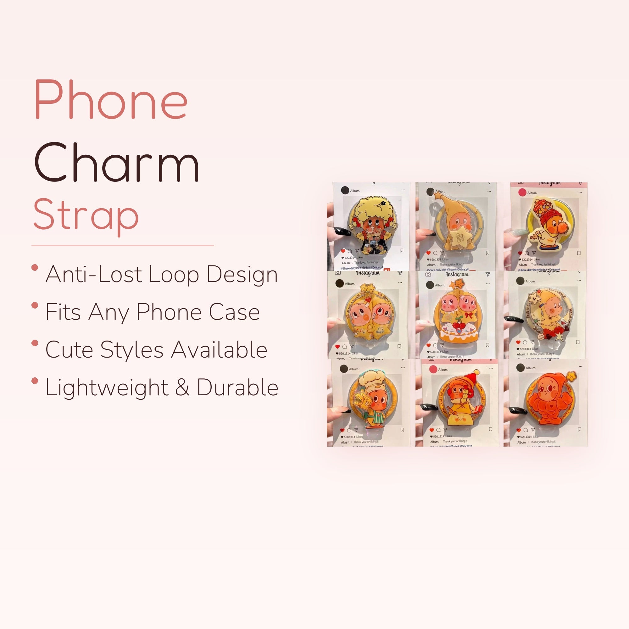 Kawaii Cartoon Character Phone Grip Collection | Cute Acrylic Pop Socket Stand
