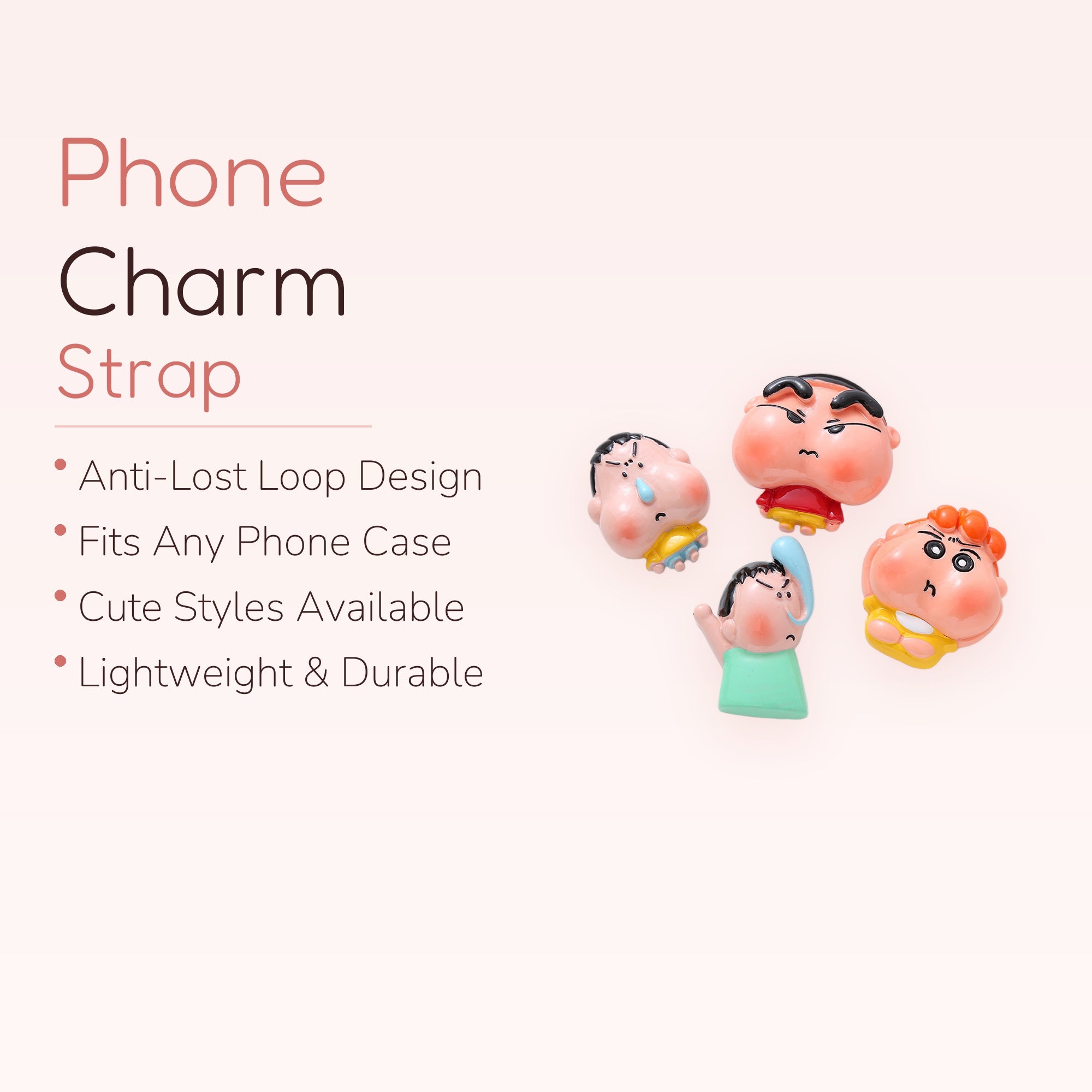 Kawaii Crayon Shin-chan Character Phone Grips | Cute Anime Pop Socket Stand