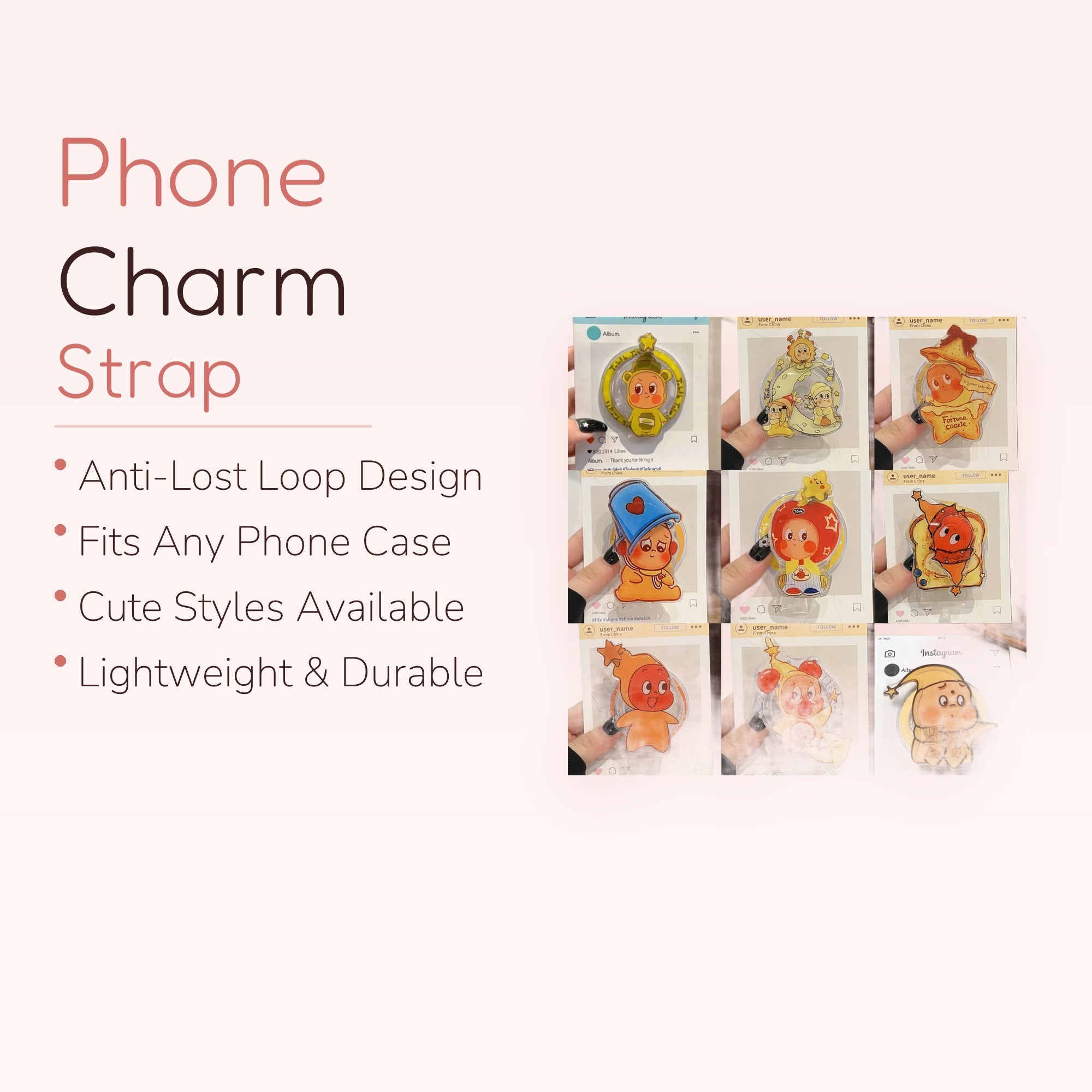 SIMPLYBUBBI — Whimsical Moon & Star Character Phone Grip | Cartoon Pop Socket