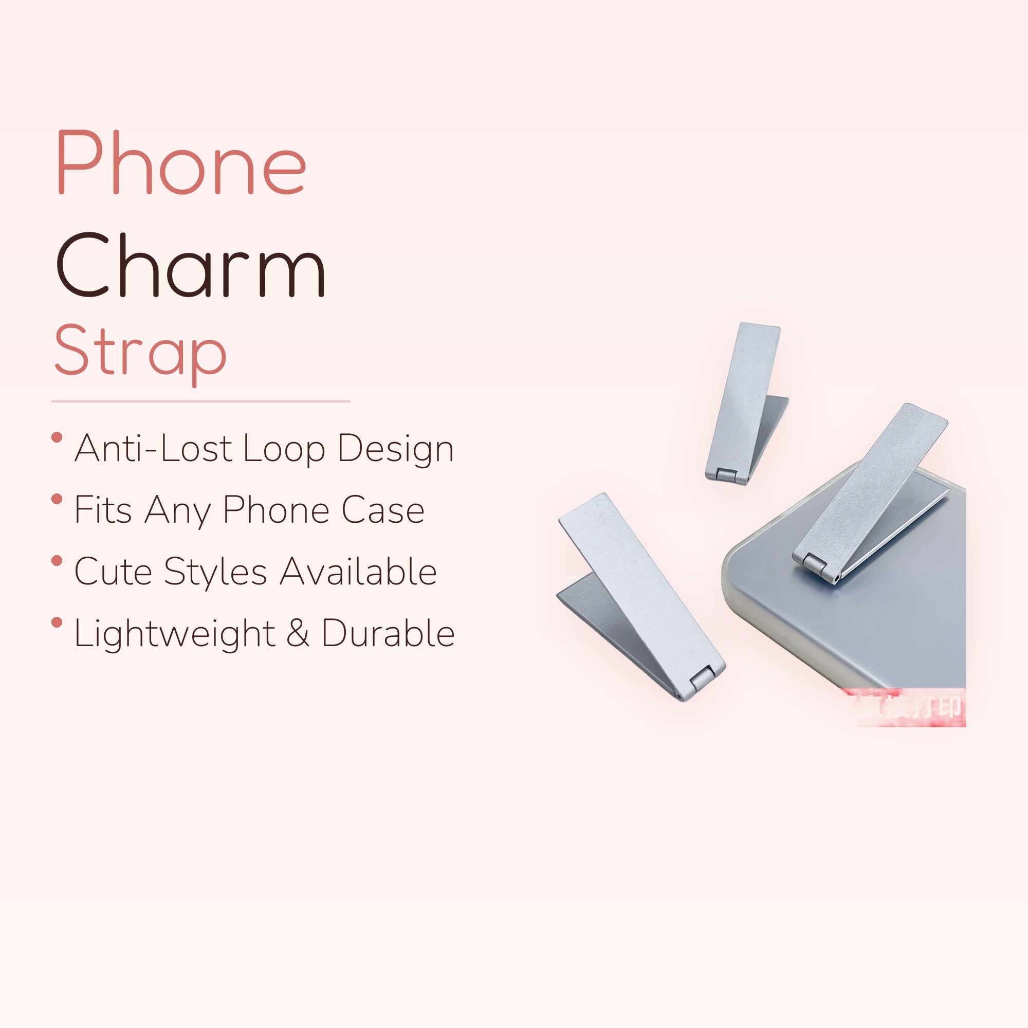 Minimalist Silver Foldable Phone Grip | Sleek Metal Kickstand Stand