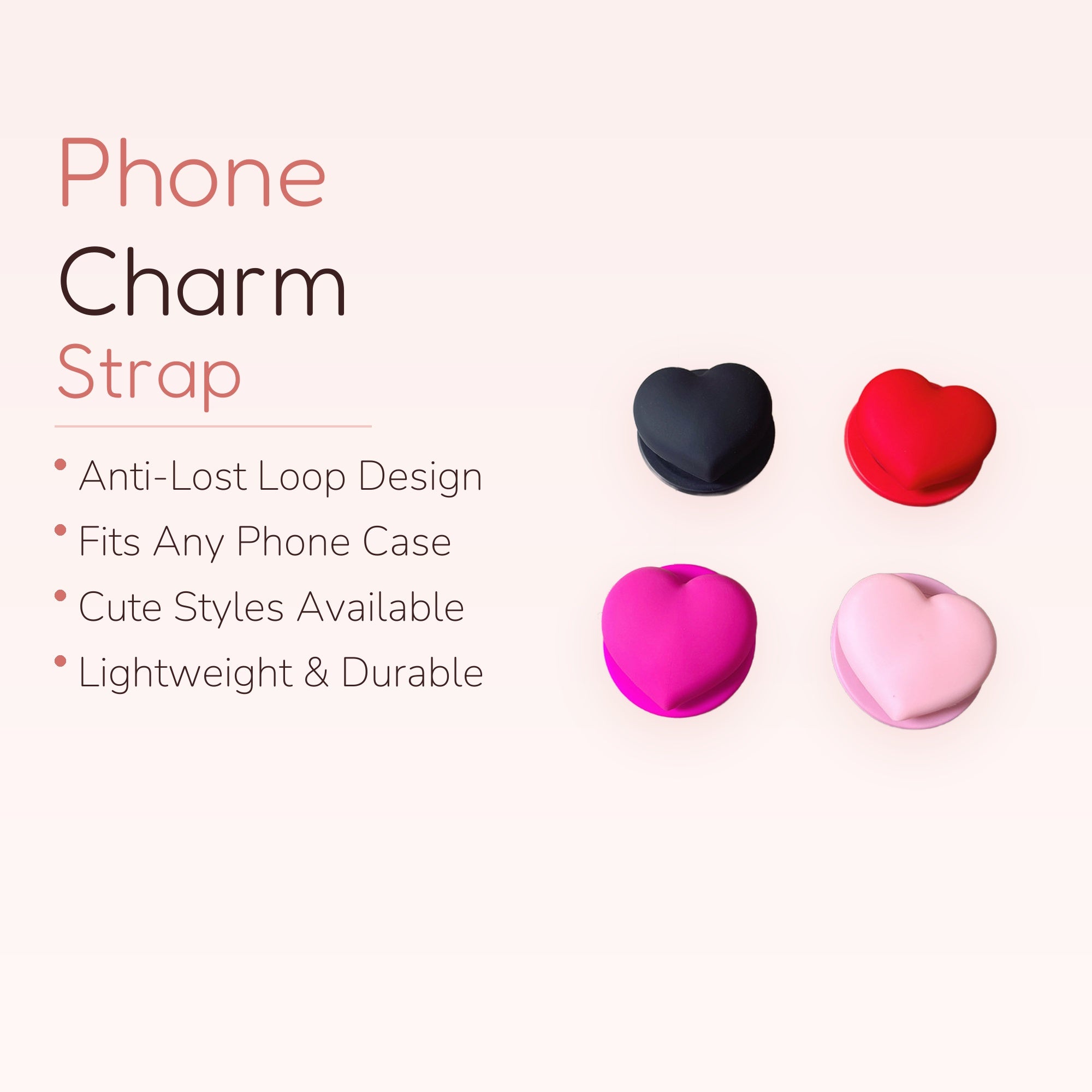 Cute Heart Phone Grip | Kawaii Pop Socket Stand in Multiple Colors