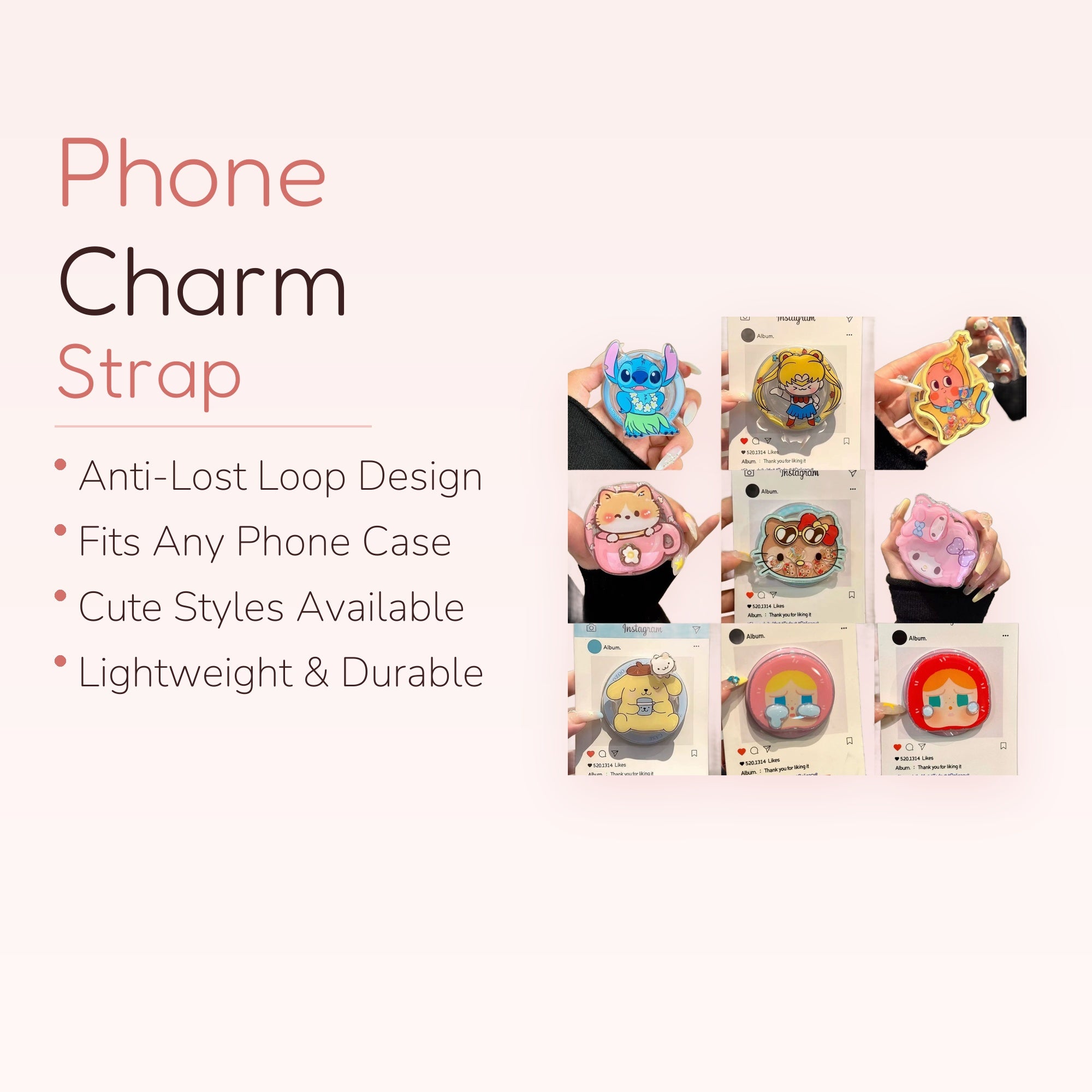 SIMPLYBUBBI — Cute Cartoon Anime Pop Socket Stand | Fun Phone Grip Holder