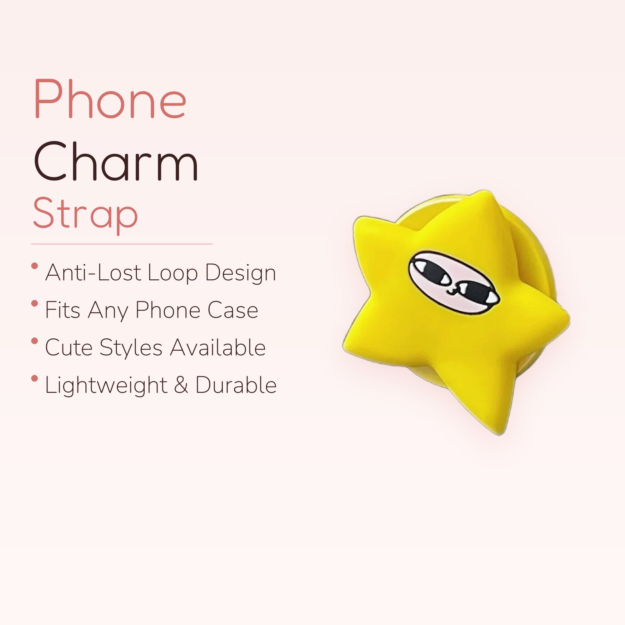 Kawaii Yellow Star Phone Grip | Cute Cartoon Pop Socket Stand