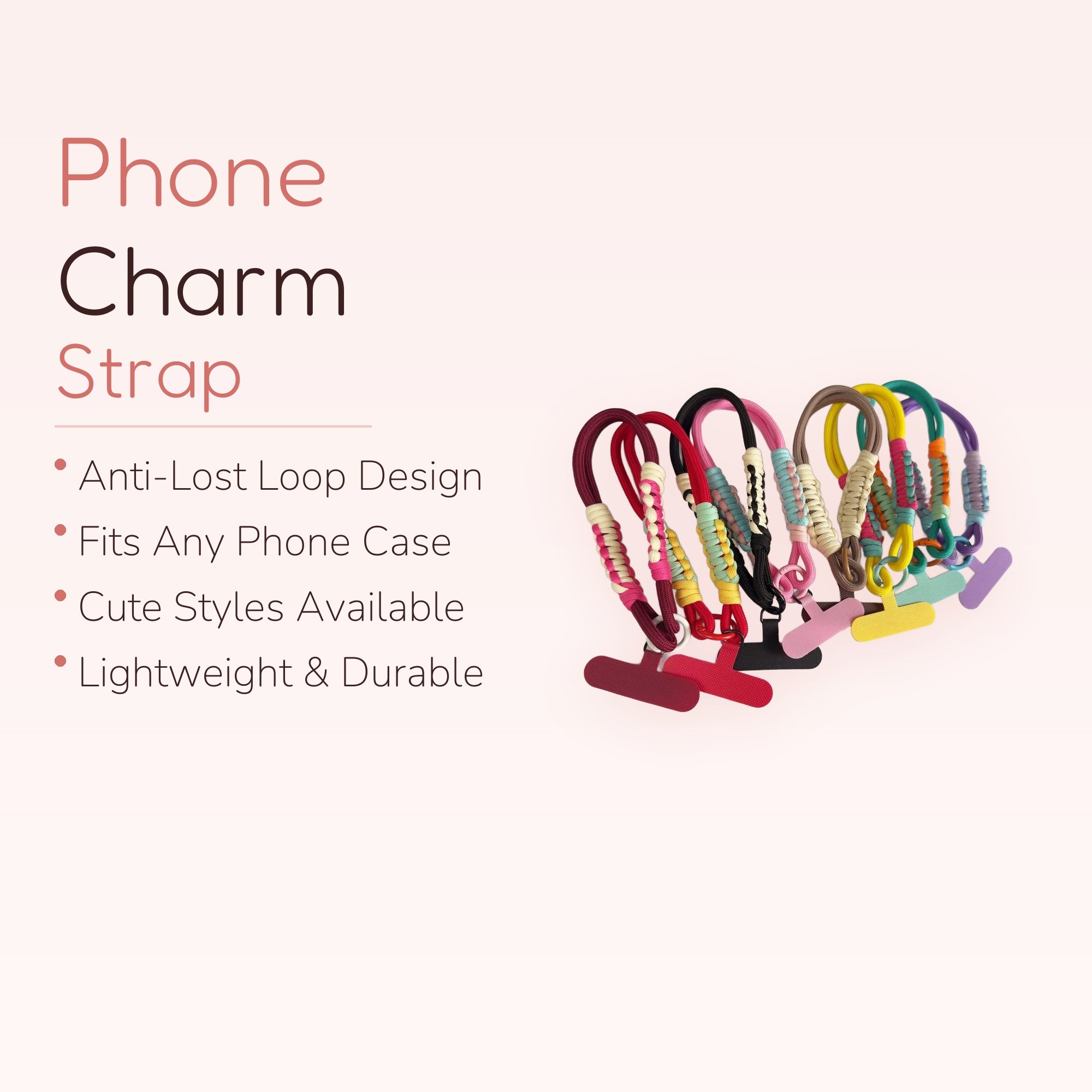 SimplyBubbi — Multicolor Paracord Wristlet Phone Strap | Vibrant Braided Lanyard