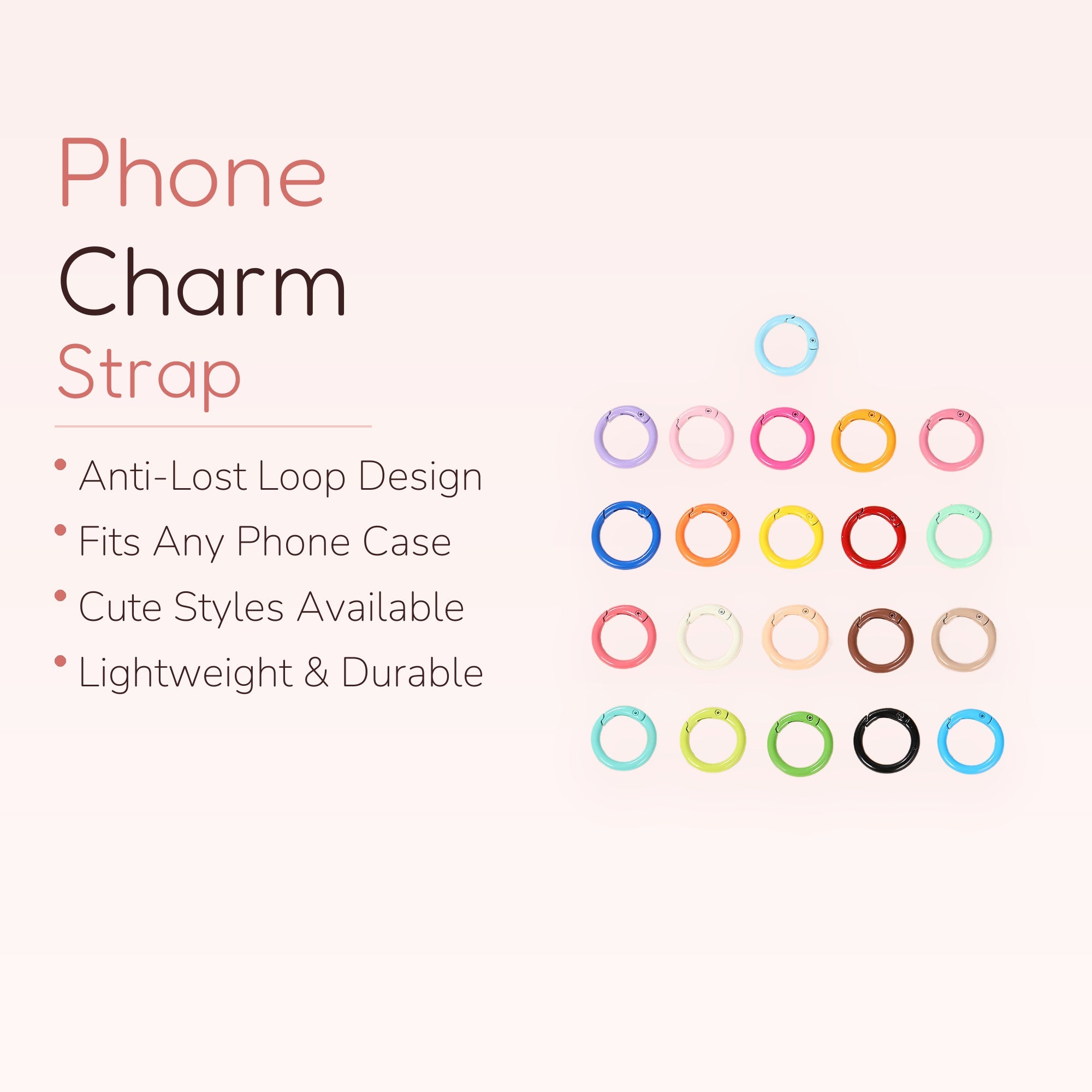 Colorful Round Metal Phone Ring | Cute 360° Finger Holder Kickstand