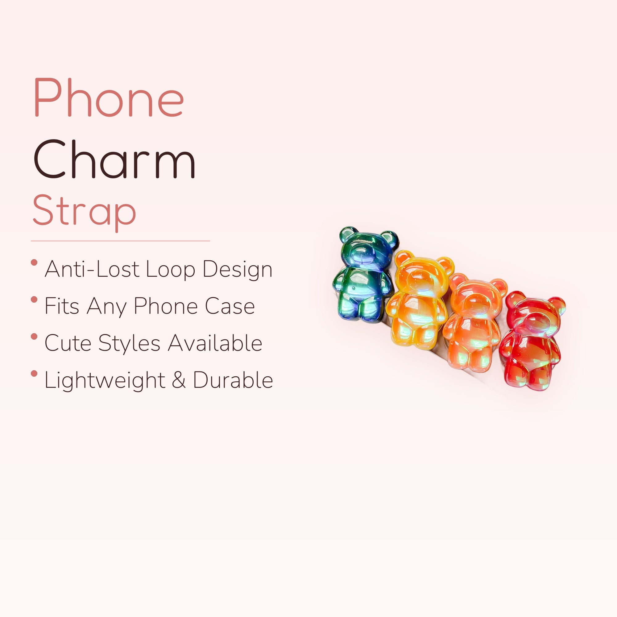 Iridescent Bear Phone Grip | Cute Pop-Out Phone Holder Stand