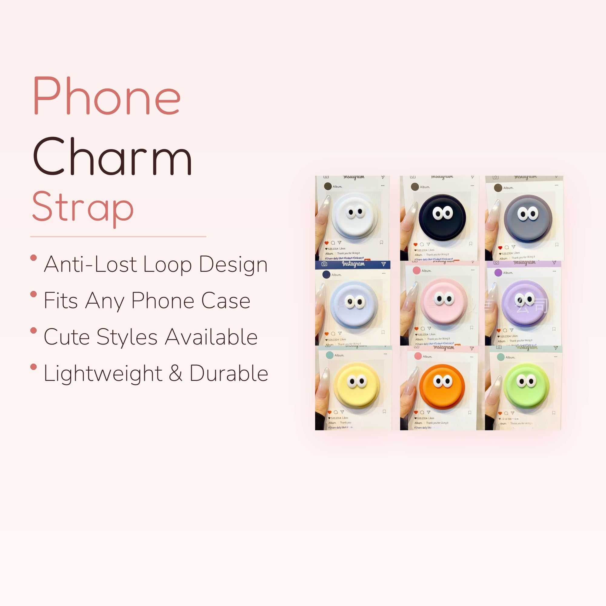 Cute Googly Eye Phone Grip | Colorful Silicone Pop Socket Stand