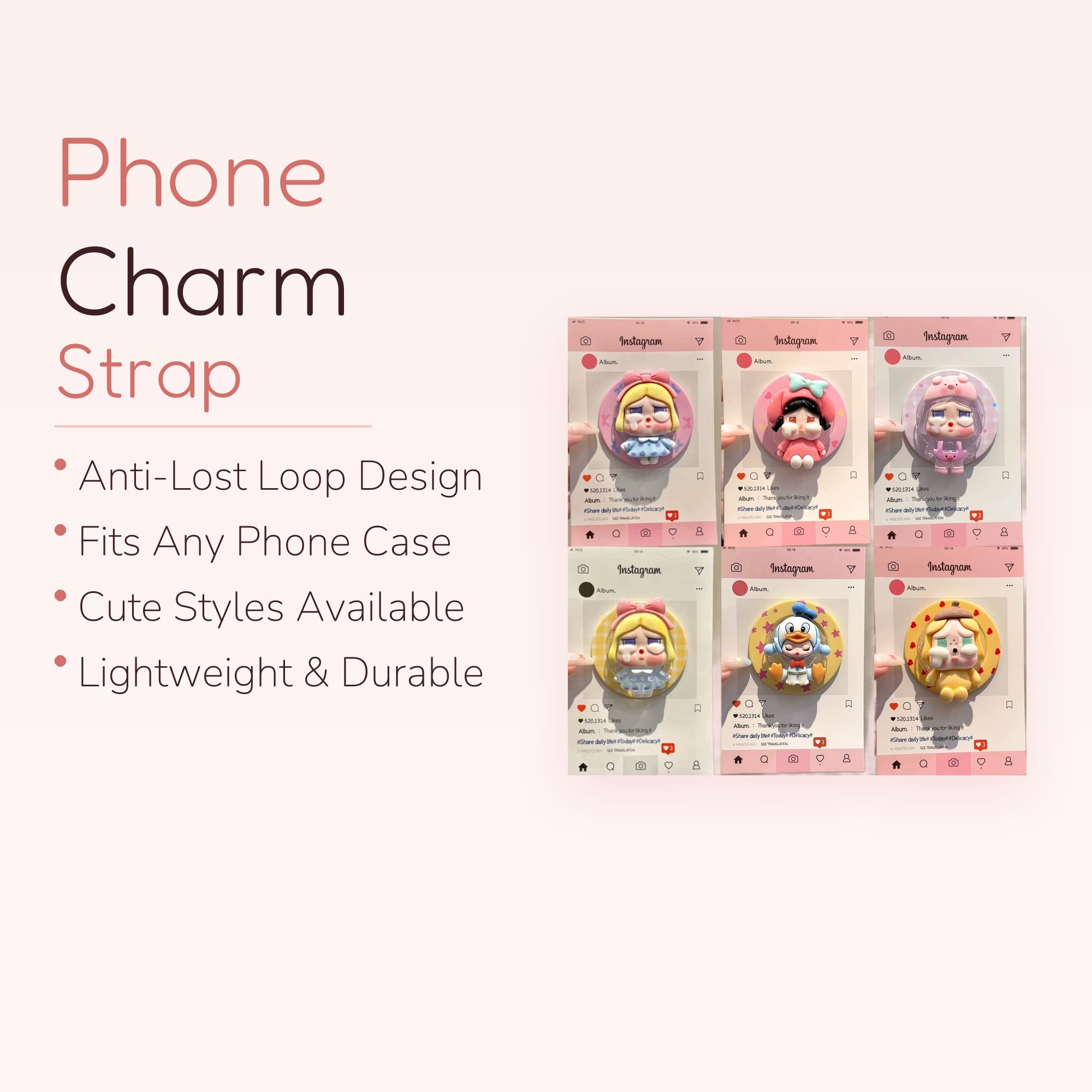 Kawaii Crying Character Phone Grip | Cute Pop Socket Stand for Girls
