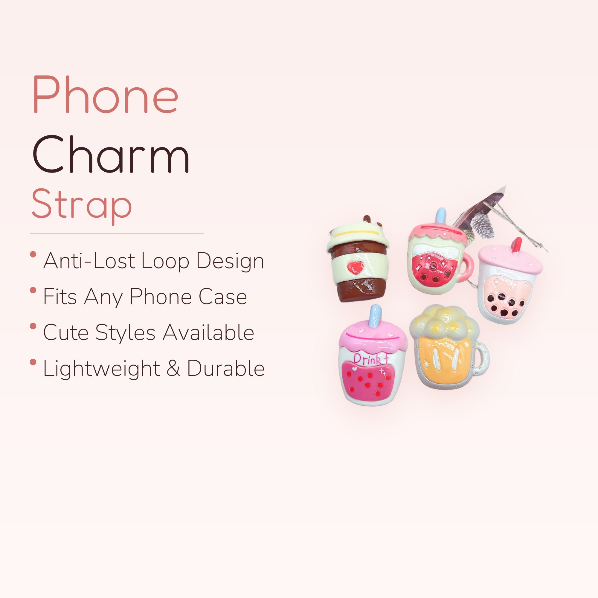 Kawaii Bubble Tea Drink Phone Grip | Cute Boba Cup Pop Socket Stand