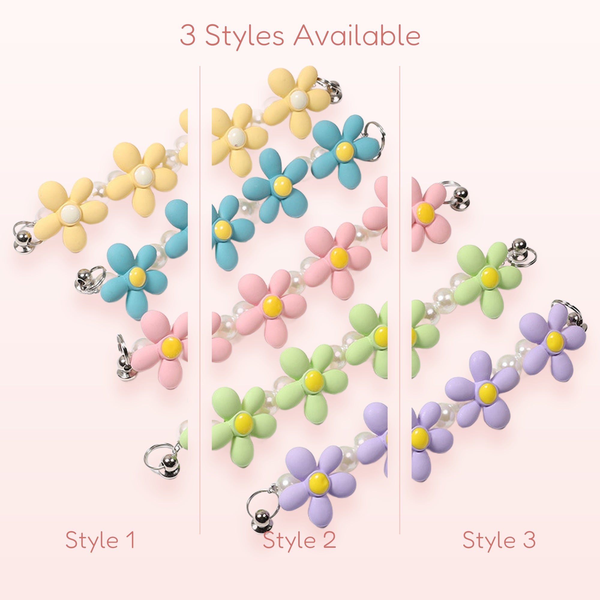 Pastel Daisy Pearl Phone Ring | Cute Y2K Finger Holder