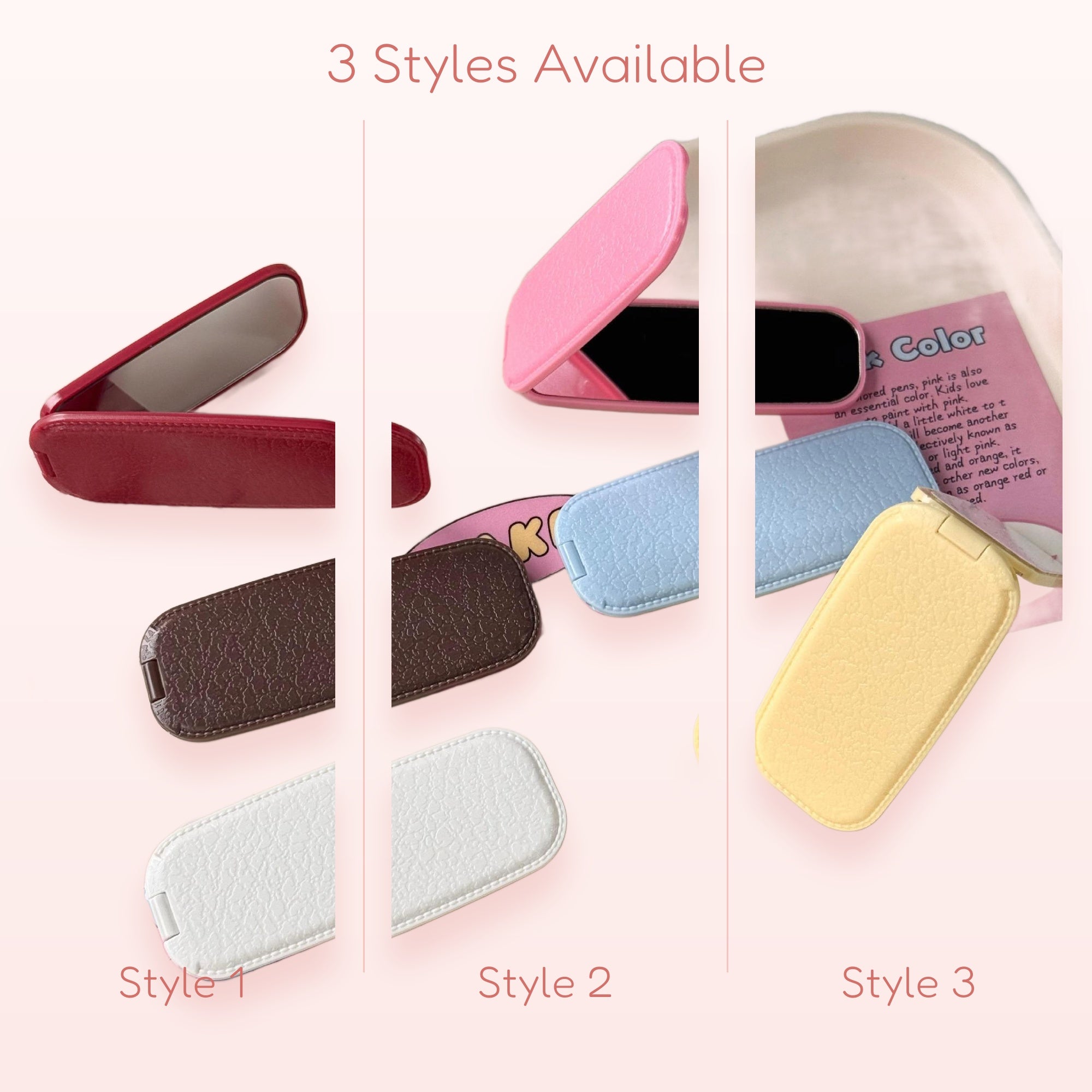 Pastel Rectangle Phone Grip | Cute Foldable Pop Socket Stand