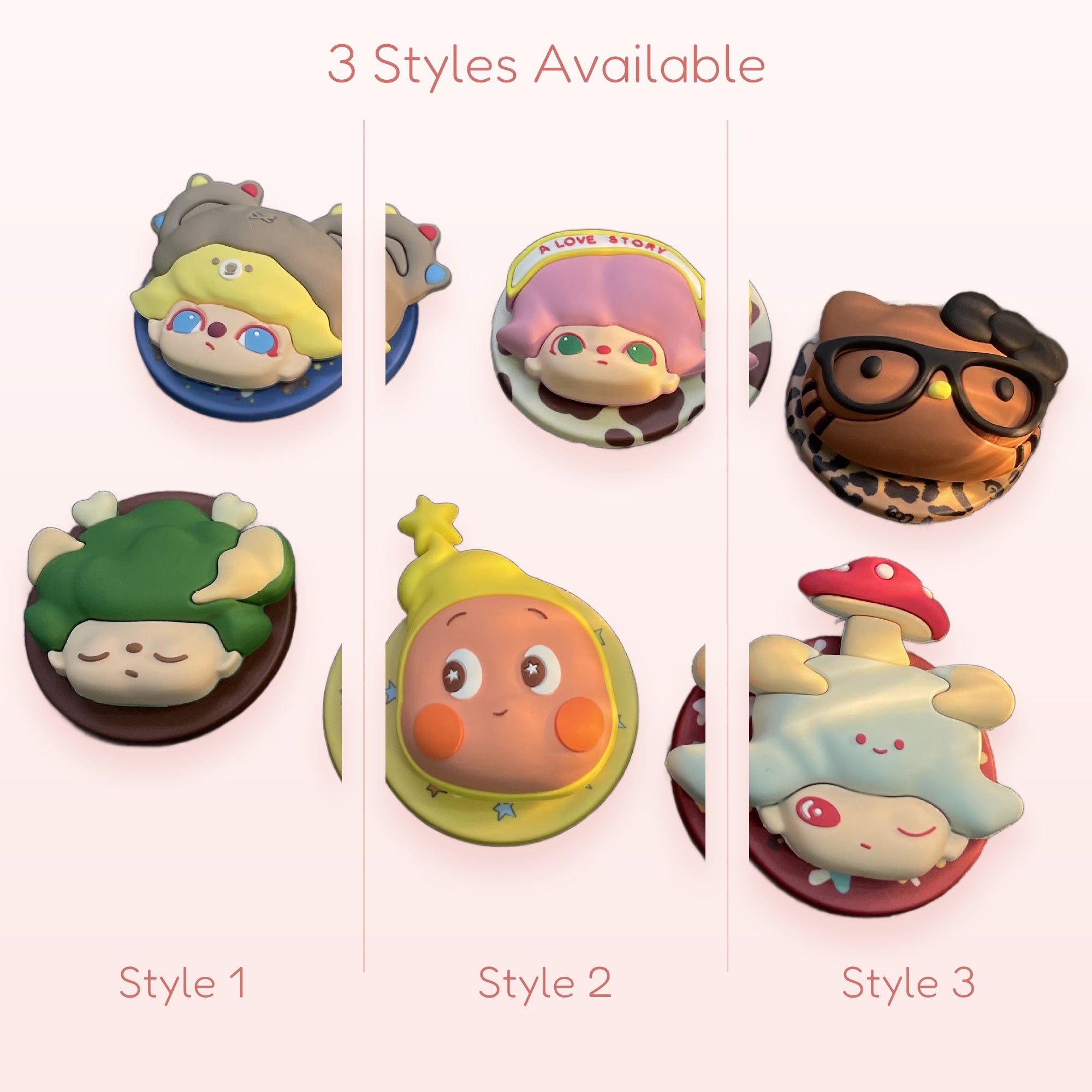 SIMPLYBUBBI — Whimsical Cartoon Character PopSockets | Cute Silicone Phone Grips