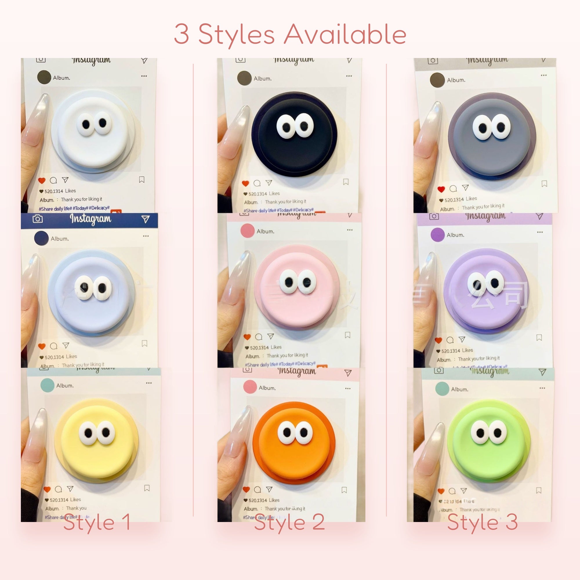 Cute Googly Eye Phone Grip | Colorful Silicone Pop Socket Stand