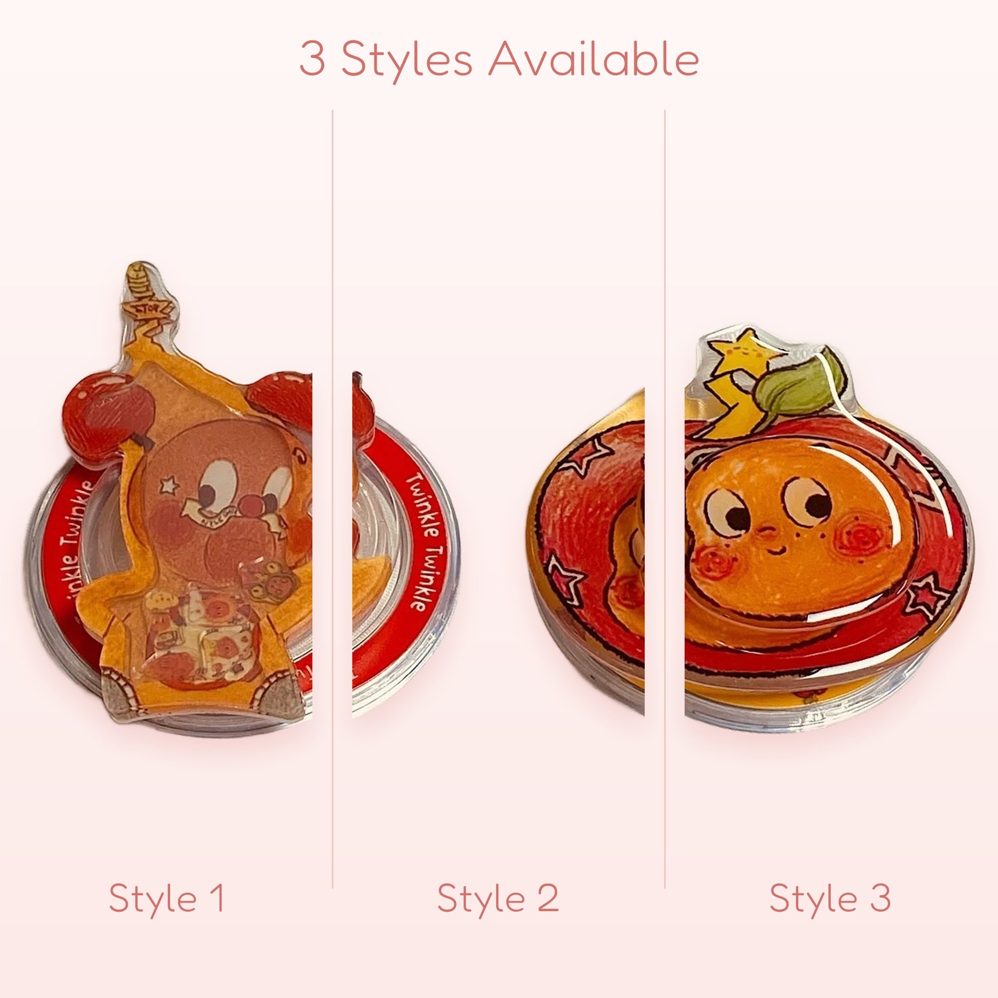 Cute Apple & Banana Character Phone Grip | Kawaii Fruit Pop Socket Stand