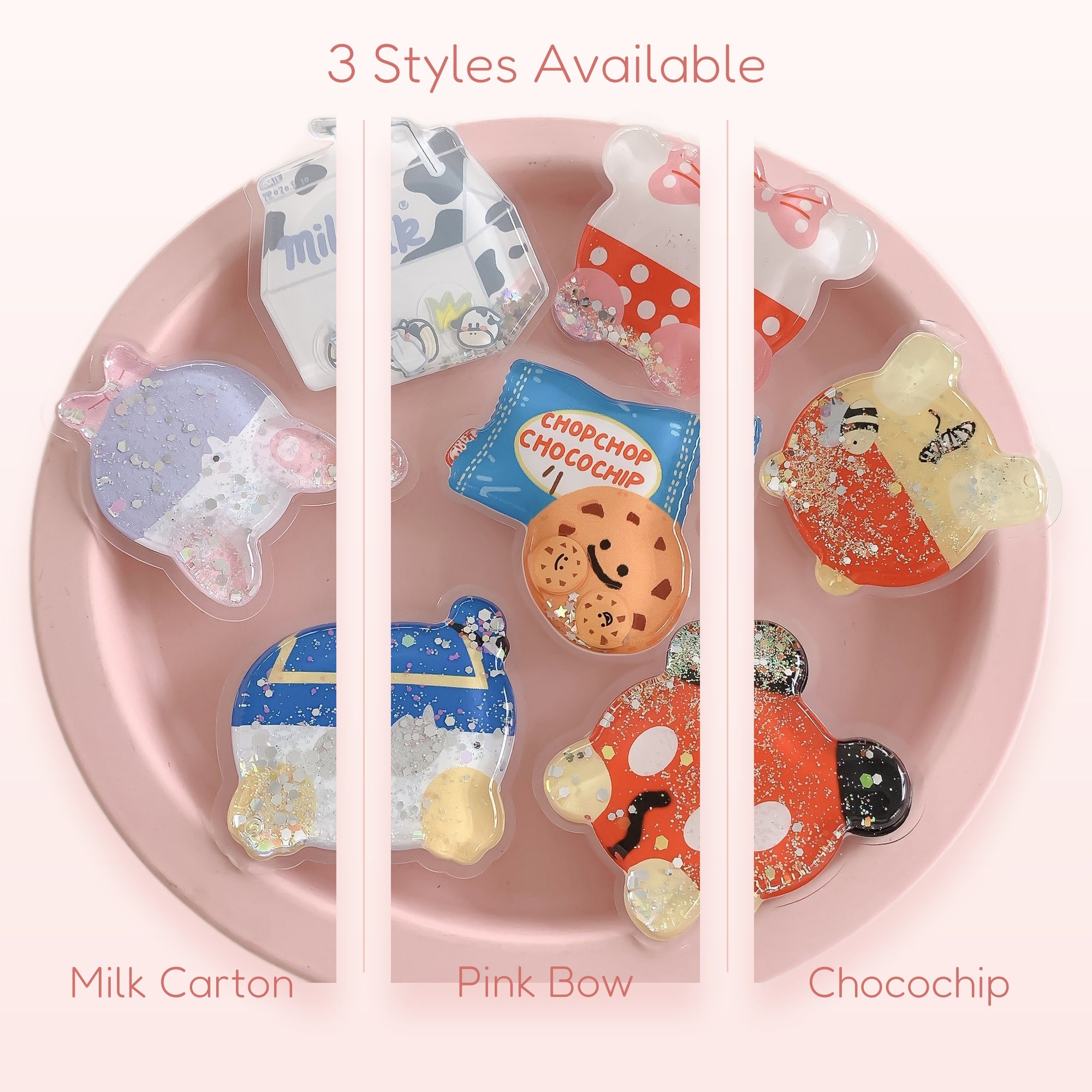 Kawaii Glitter Phone Grips | Cute Liquid Shaker Phone Holders