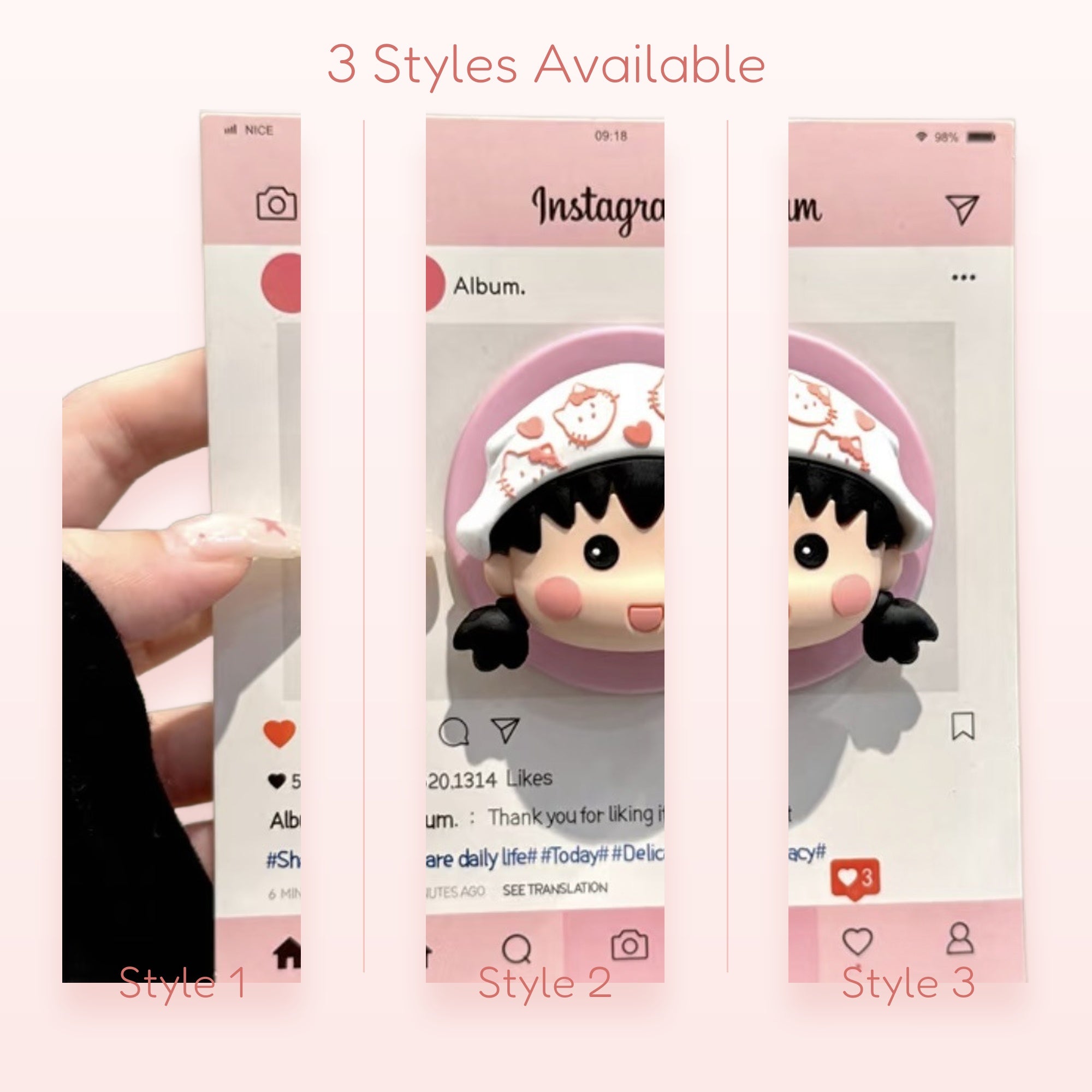 Kawaii Chibi Maruko-chan Phone Grip | Cute Anime Pop Socket Stand