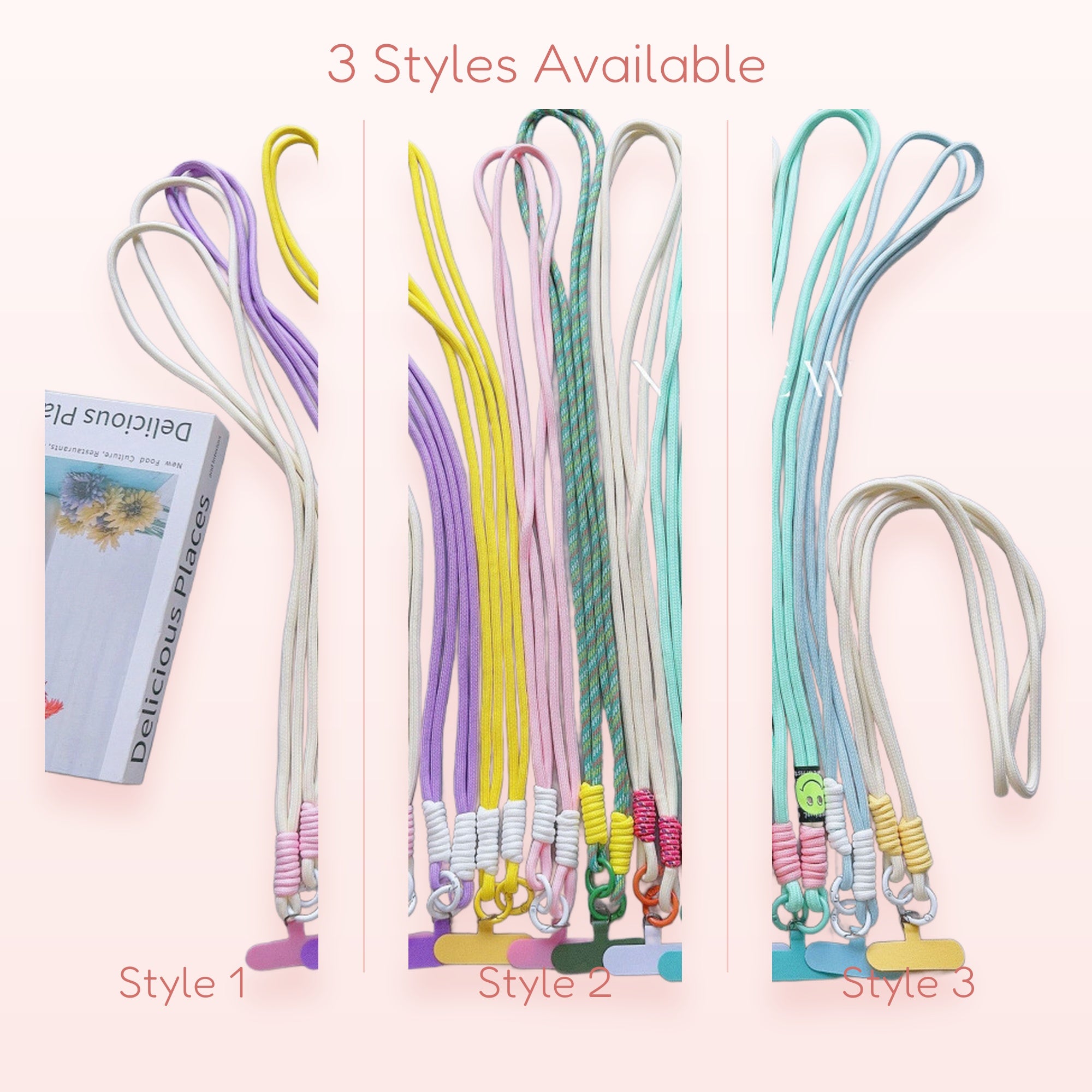 Pastel Braided Phone Lanyard Strap | Cute Adjustable Crossbody Phone Charm