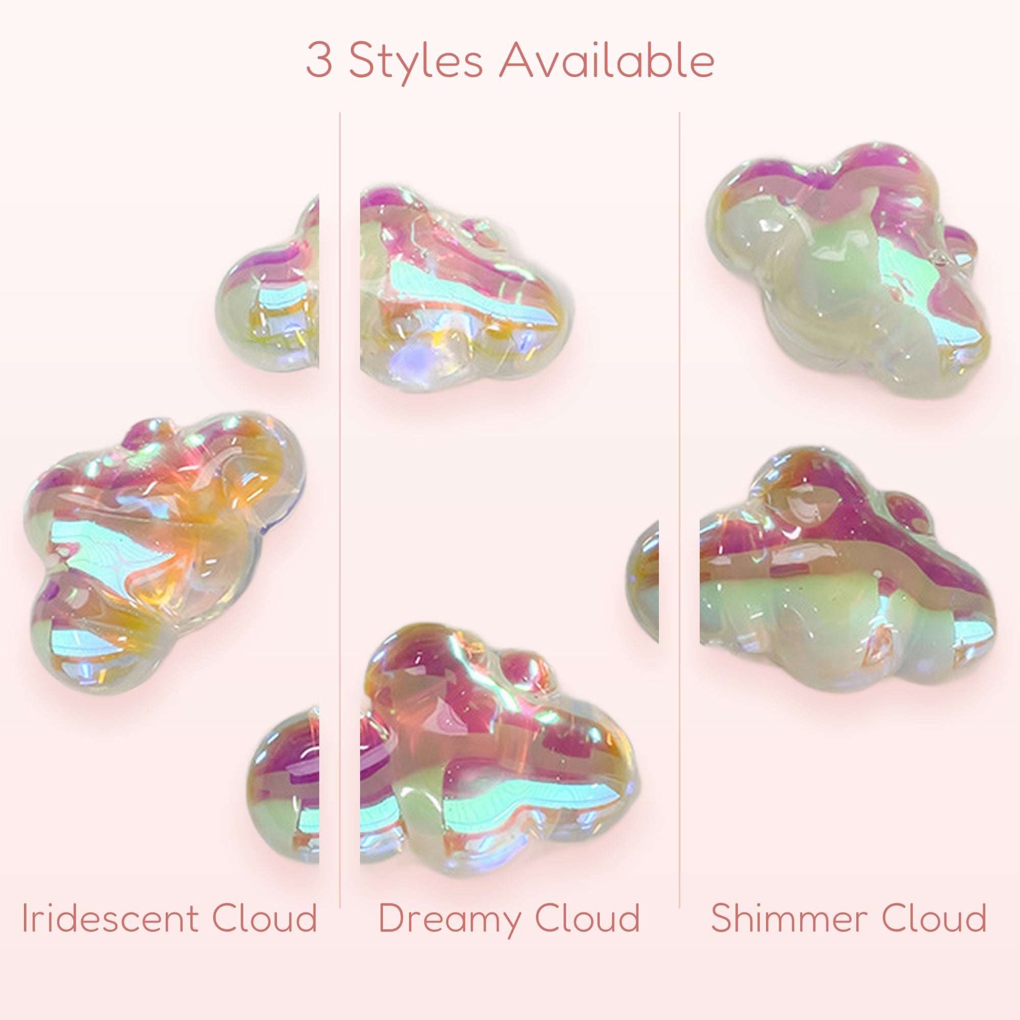 Iridescent Cloud Phone Charm | Kawaii Aesthetic Phone Accessory