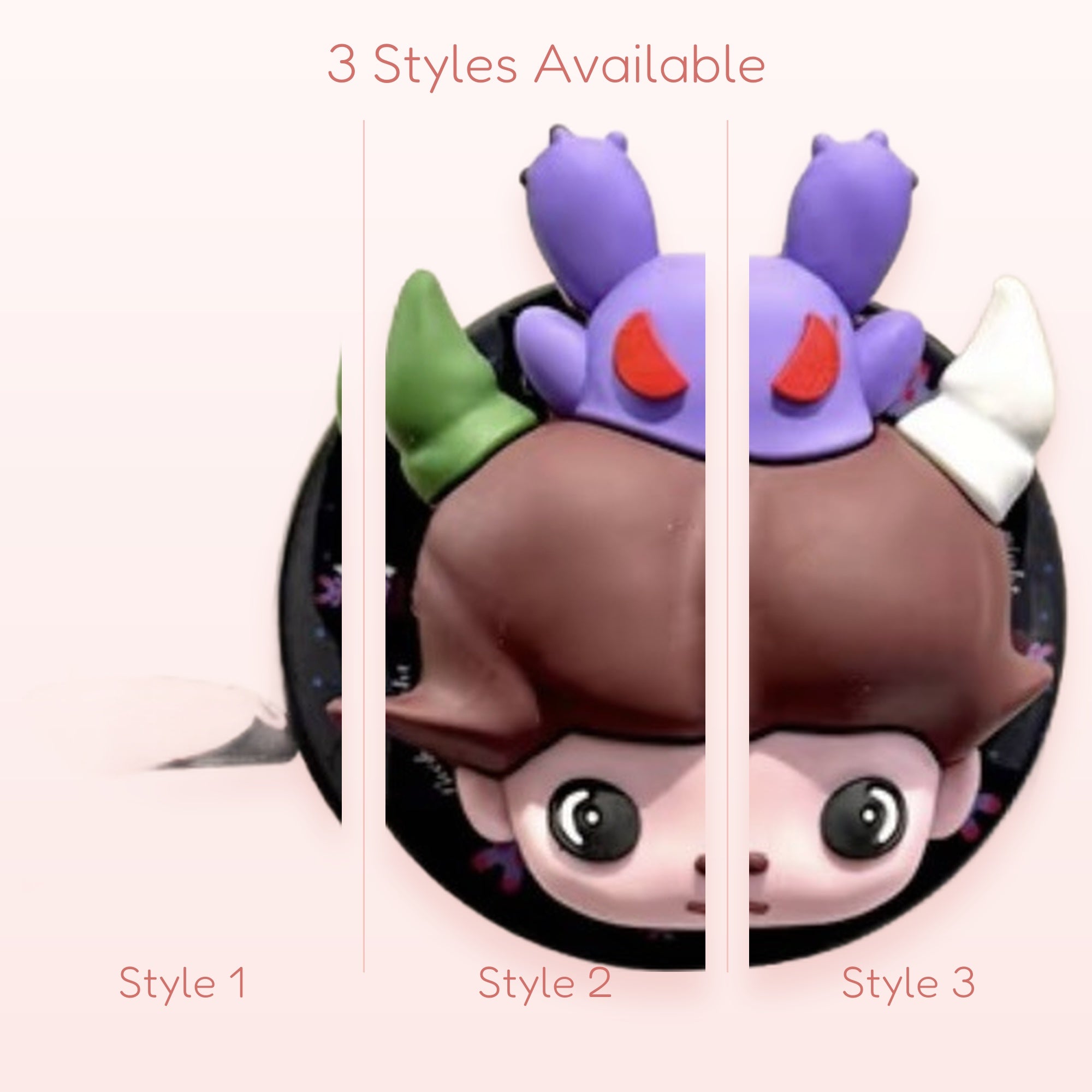 Cute Anime Boy Phone Grip | Purple Bunny Pop Socket Stand