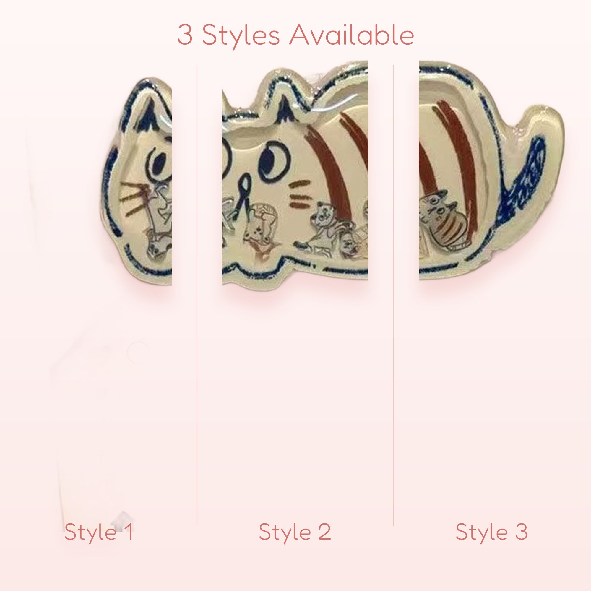 Kawaii Cat Family Phone Grip | Cute Cartoon Animal Pop Socket Stand
