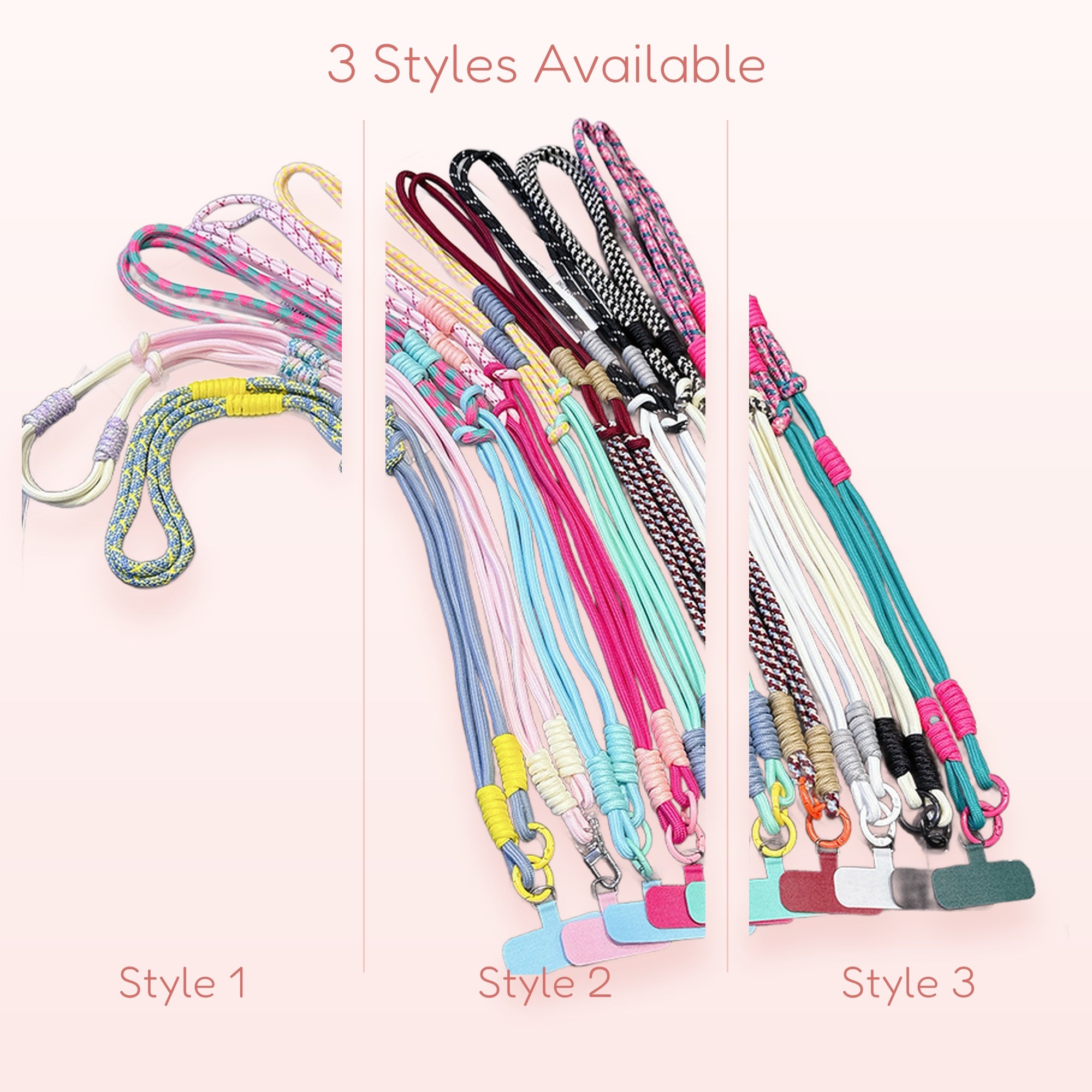 SIMPLYBUBBI — Multi-Tone Weave Phone Lanyard | Vivid Adjustable Crossbody Strap