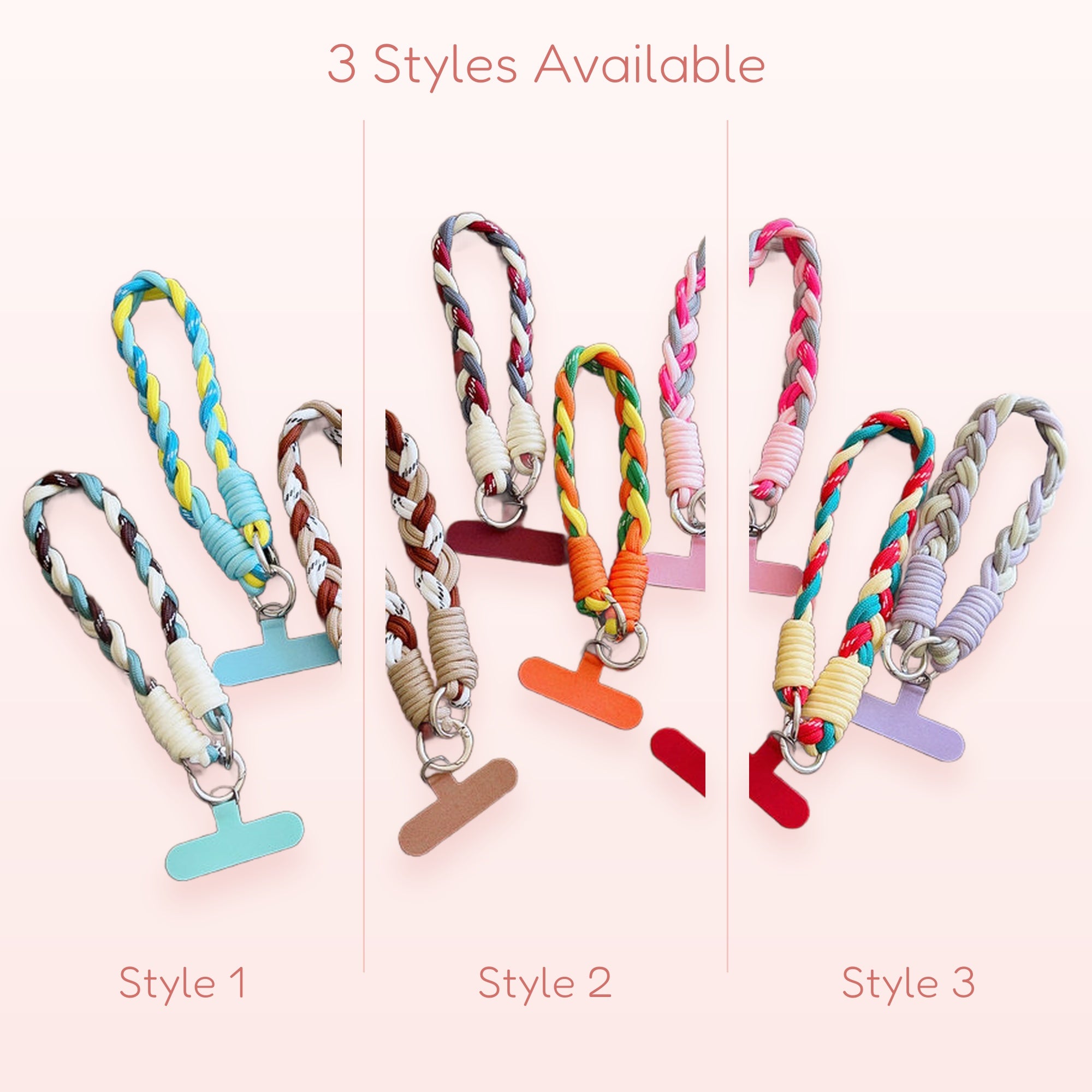 Braided Rope Phone Charm Strap | Colorful Wrist Lanyard