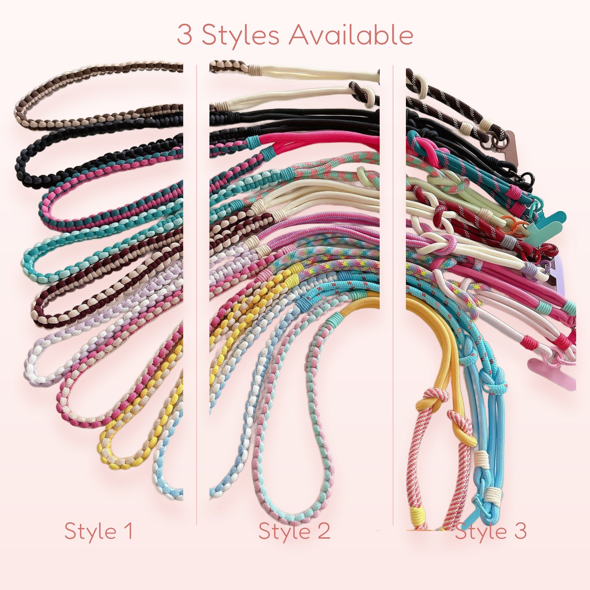 Braided Rope Phone Charm Lanyard | Colorful Woven Crossbody Strap