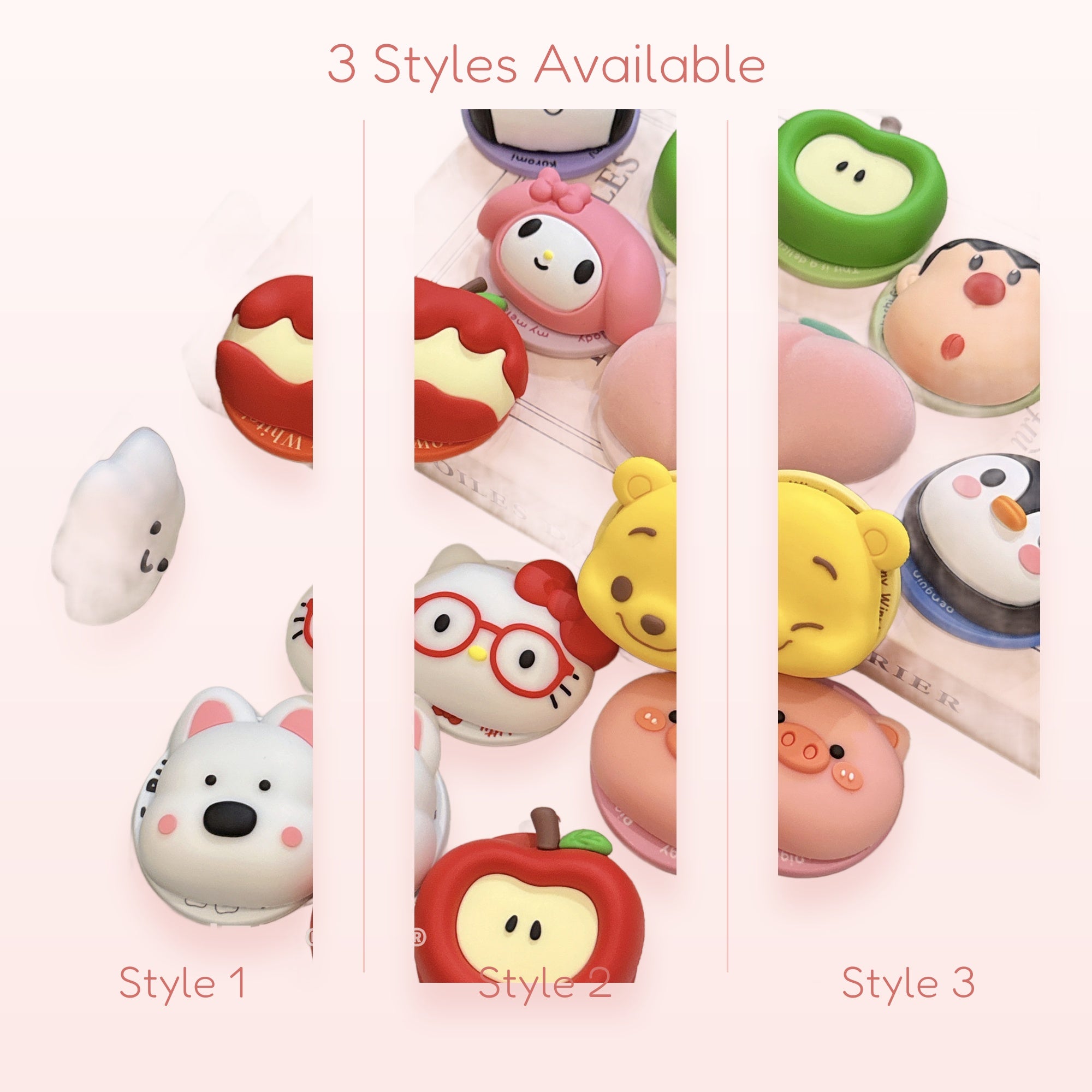 SIMPLYBUBBI — Cute Cartoon Fruit & Animal Phone Grips | Silicone Pop Socket Stands