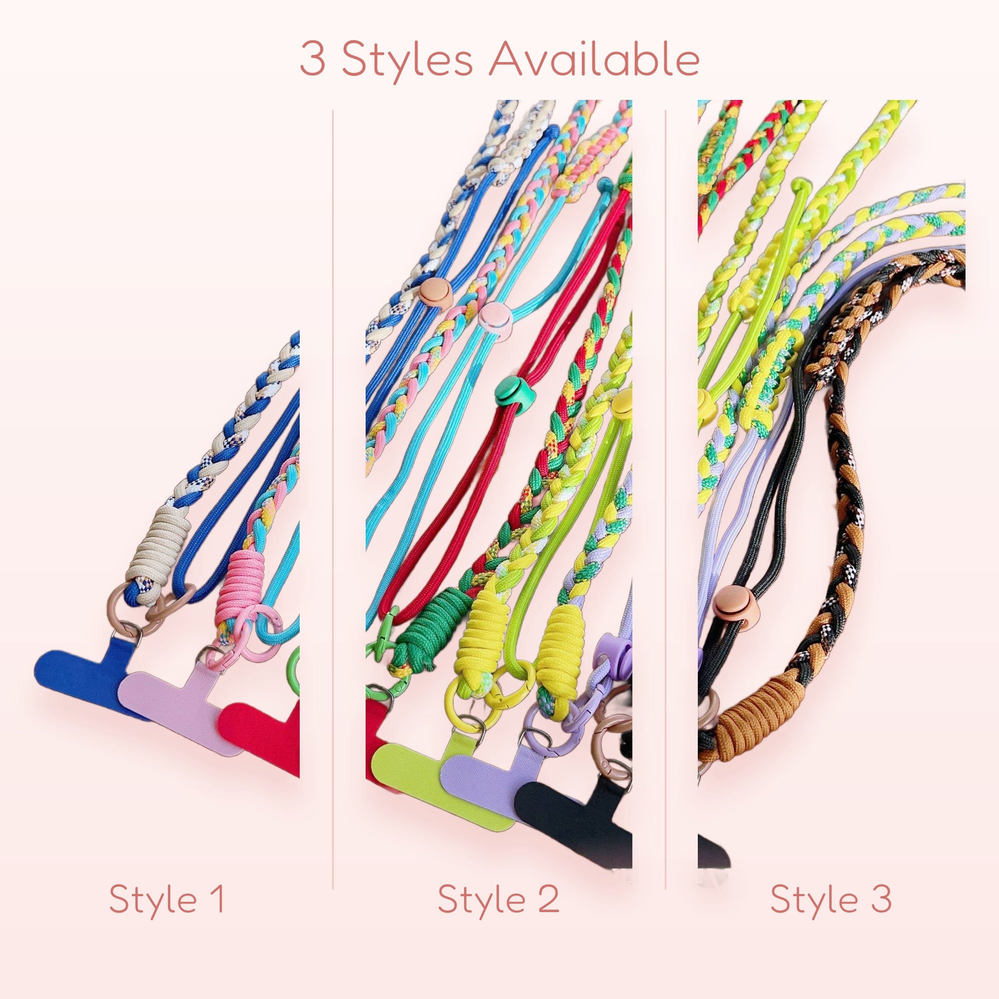 SIMPLYBUBBI — Multi-Braided Phone Lanyard with Buckle | Adjustable Wrist Strap