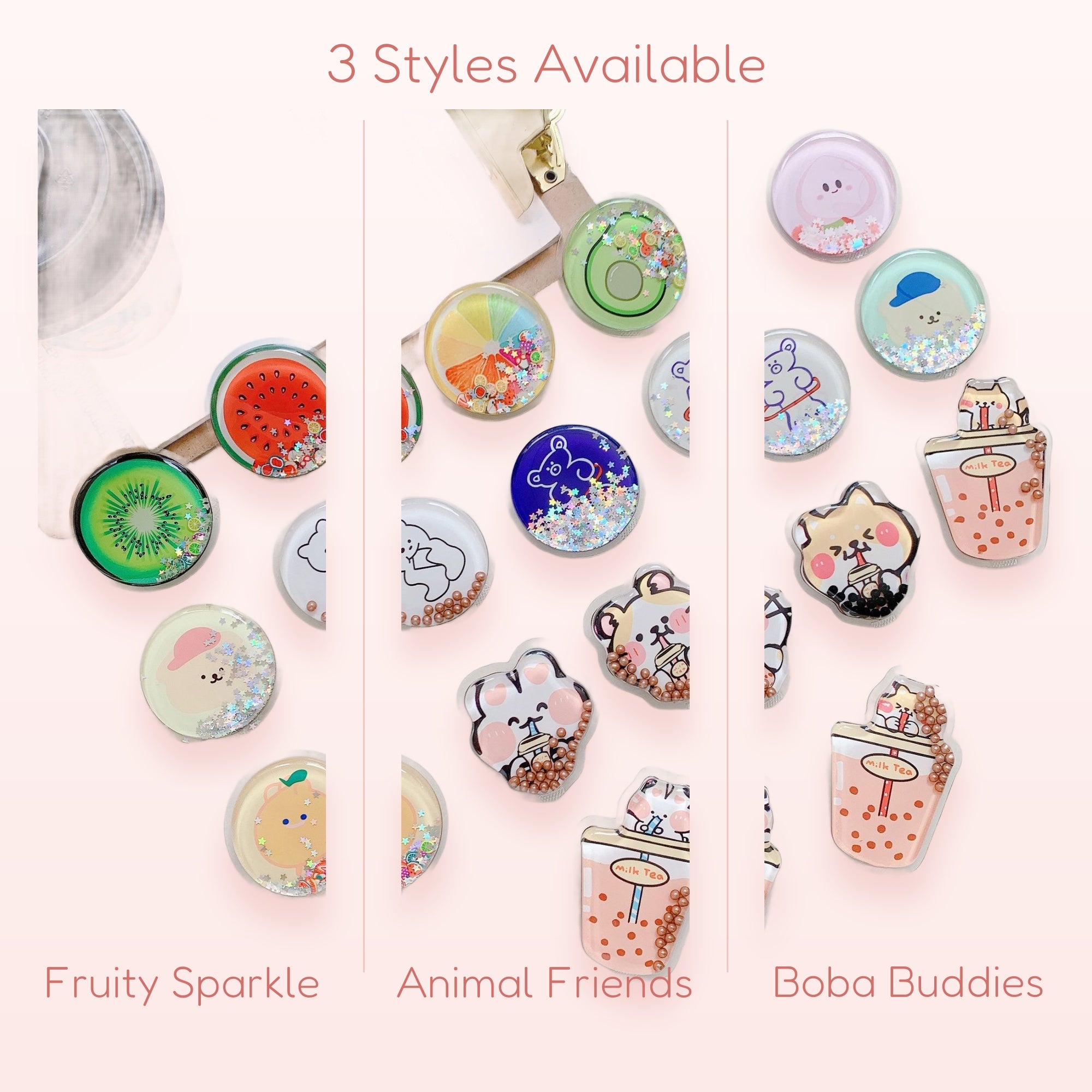 Kawaii Glitter Phone Grip | Cute Pop Socket Stand for Phones