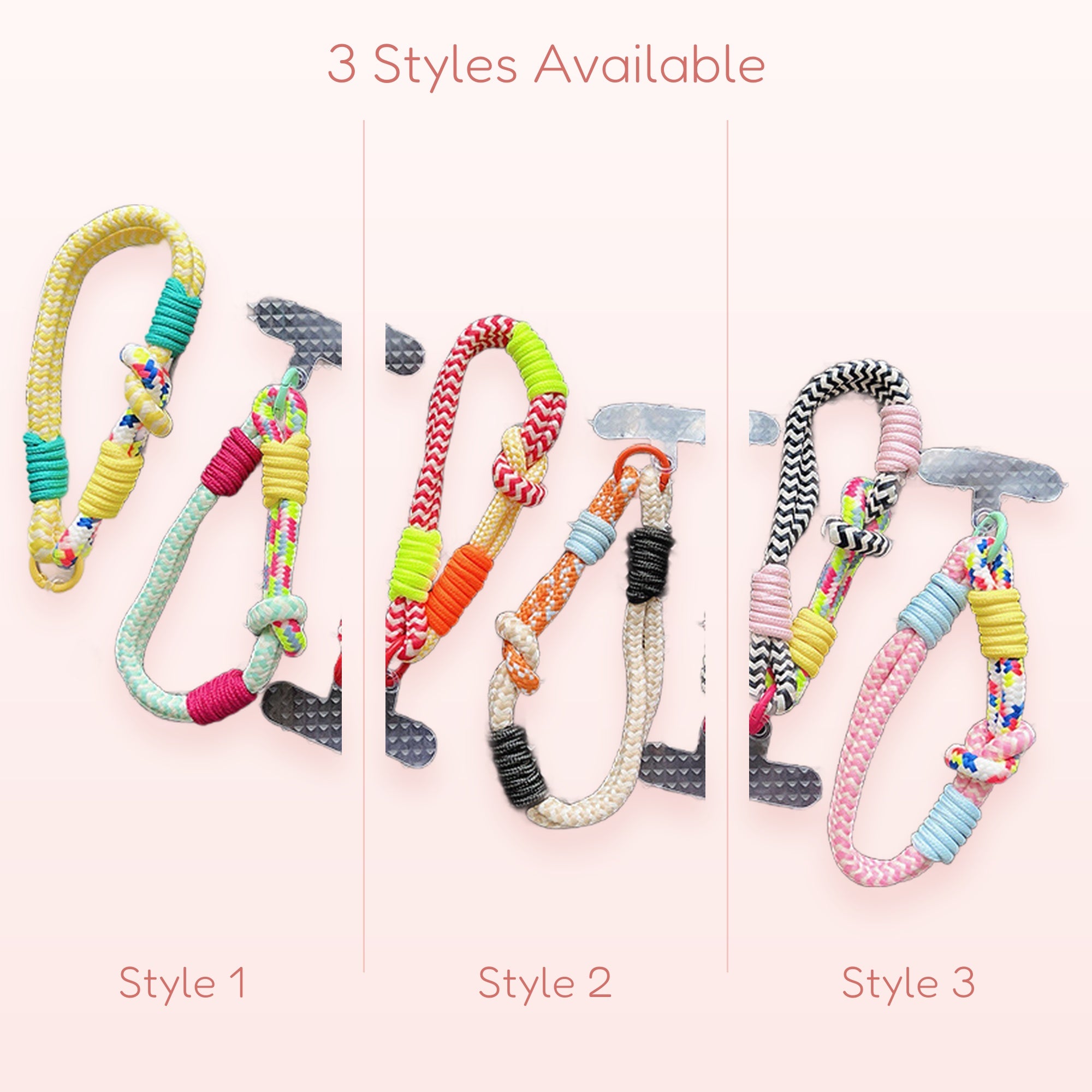 Colorful Braided Rope Phone Charm | Aesthetic Wrist Lanyard Strap