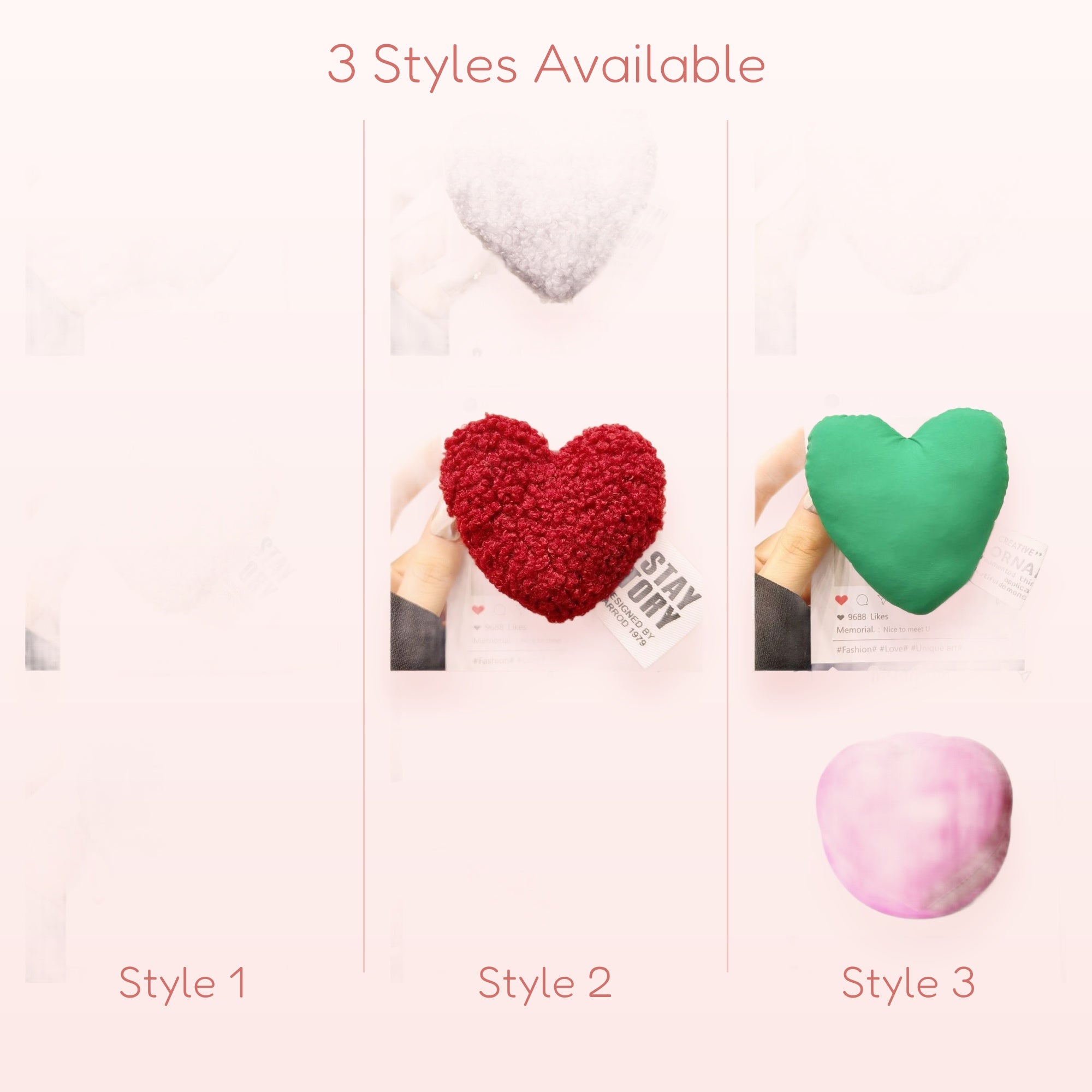 Fluffy Heart Phone Grip | Kawaii Plush Pop Socket Stand in Multiple Colors