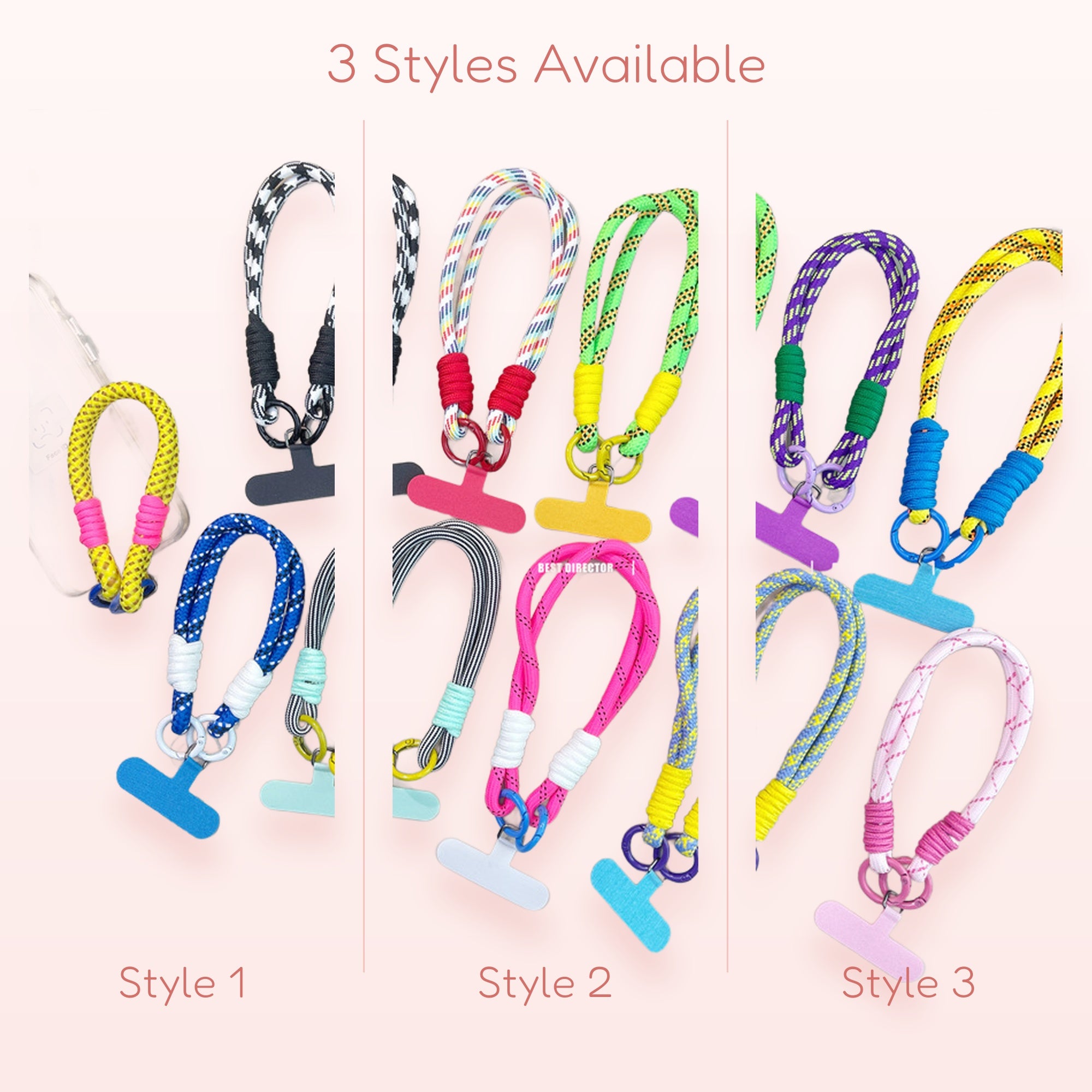SIMPLYBUBBI — Patterned Braided Cord Phone Wristlet | Universal Anchor Strap