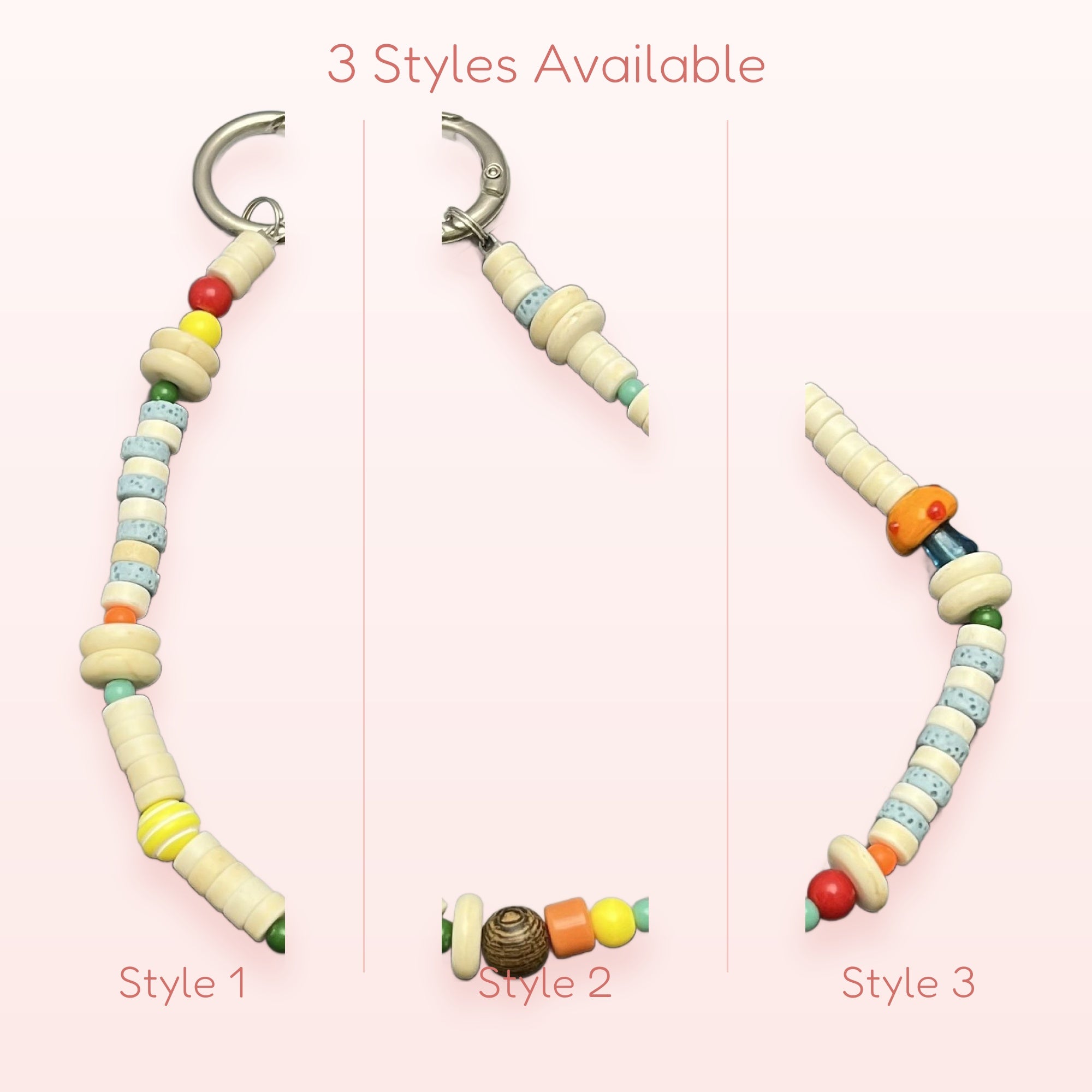 Colorful Beaded Phone Charm Strap | Aesthetic Y2K Wrist Lanyard