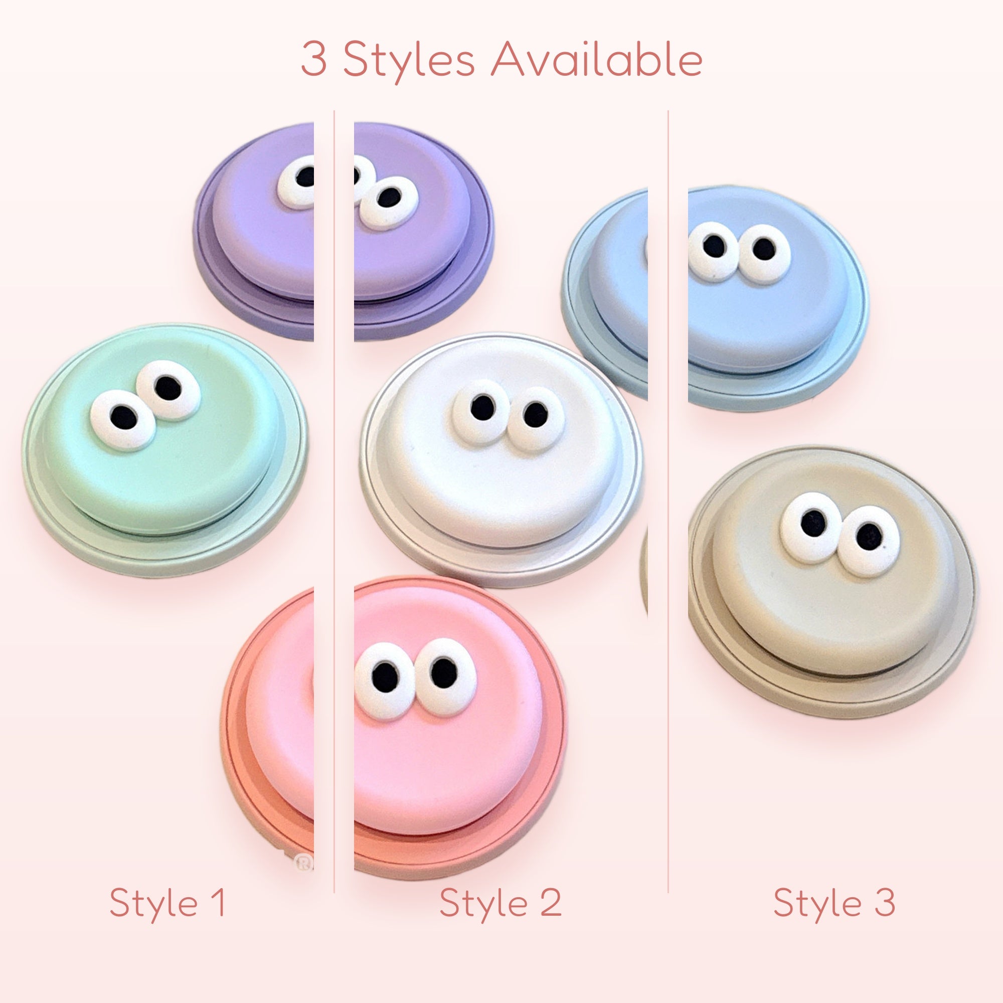 Pastel Silicone Googly Eye Phone Grip | Cute Magsafe Pop Socket Stand
