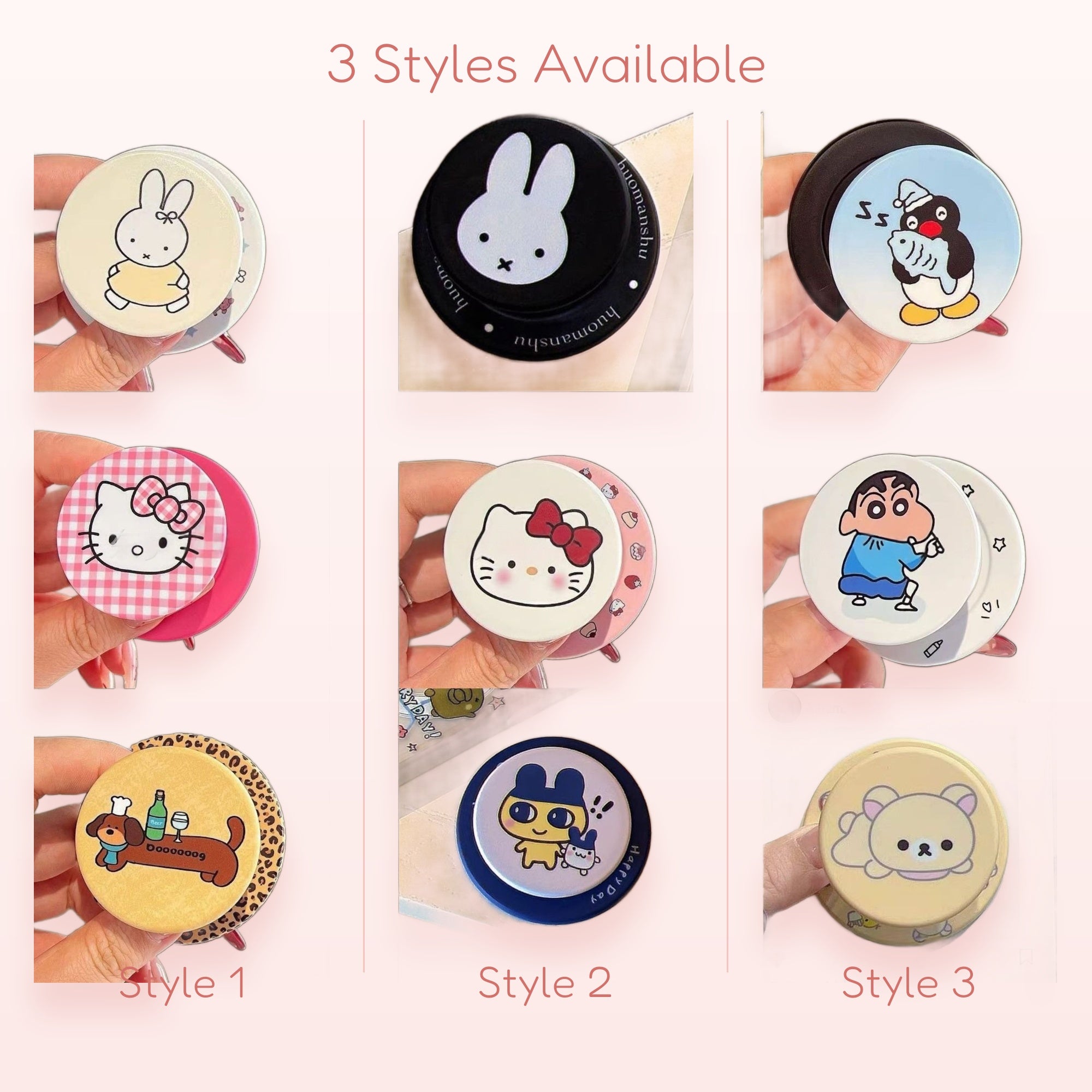 Kawaii Character Phone Grip Collection | Cute Pop Socket Stand for Phones