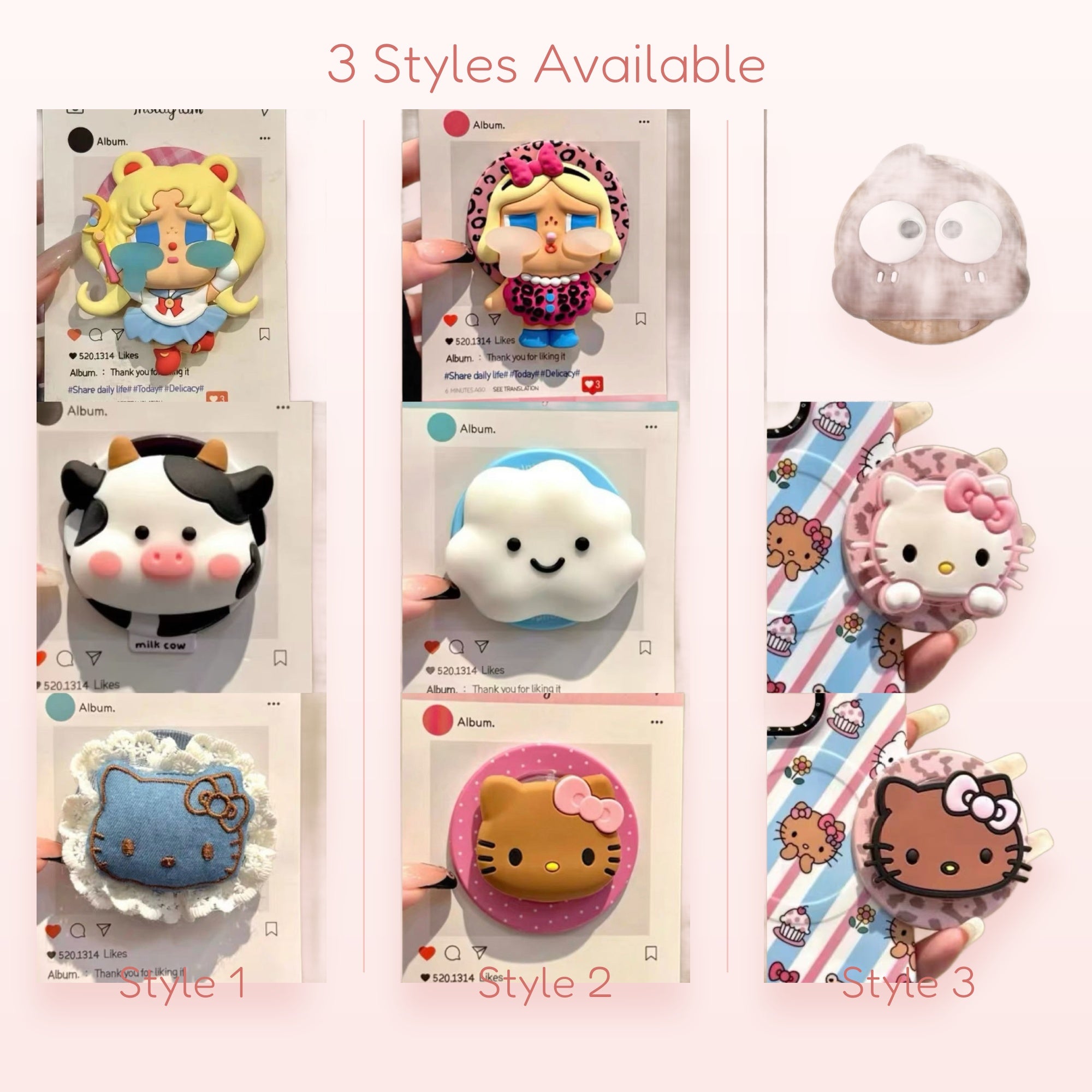 SIMPLYBUBBI — Chibi Crying Blue Tears Phone Grip | Kawaii Pop Socket Stand