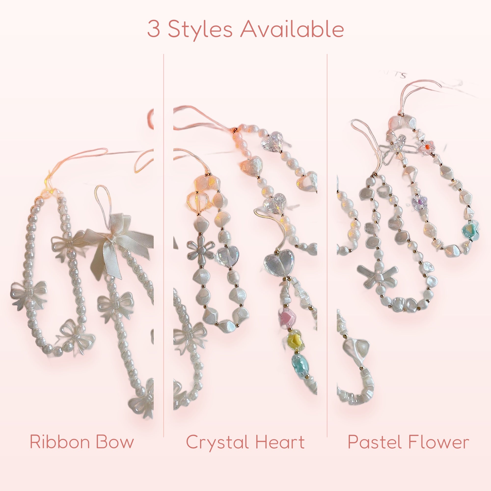 Kawaii Pearl Phone Charm Strap | Cute Beaded Wrist Lanyard | Y2K Aesthetic Phone Accessory | Gift for Her