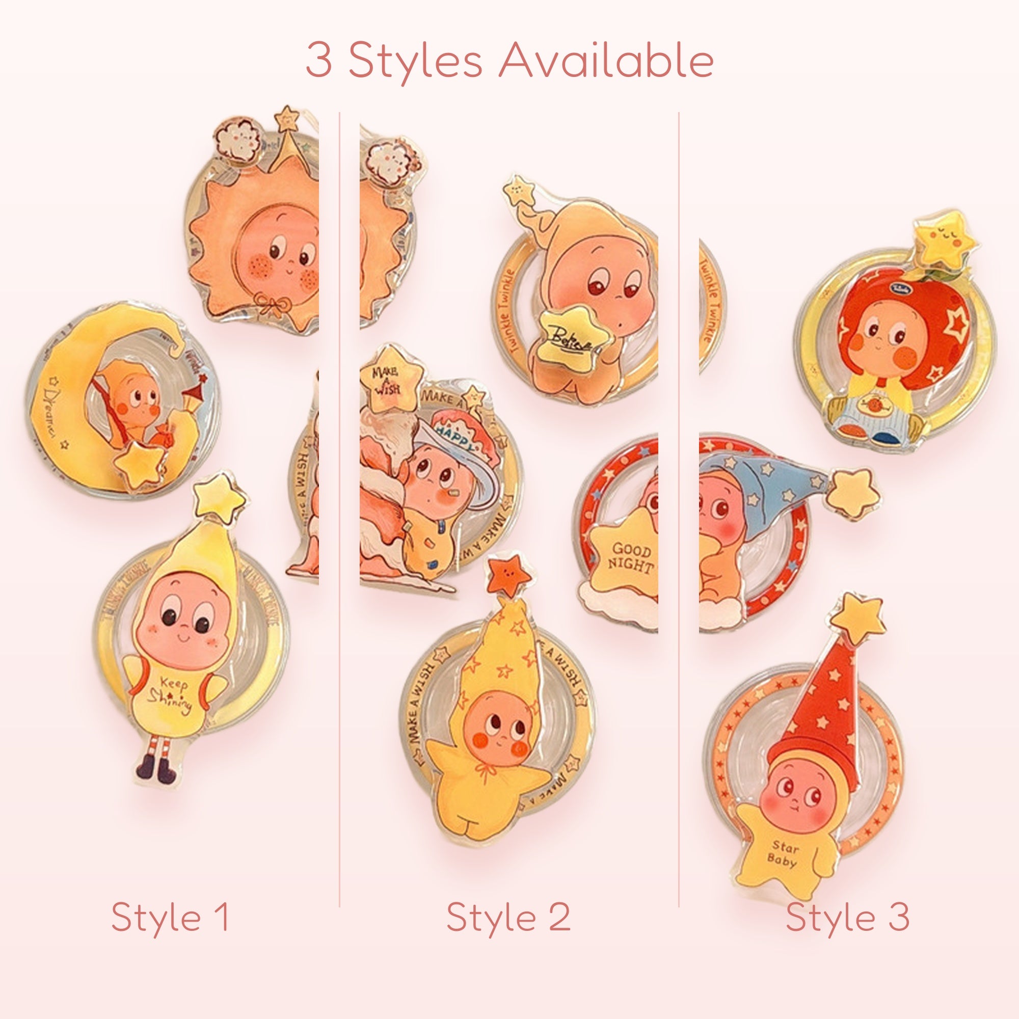 Kawaii Baby Star Phone Grip Collection | Cute Dreamer Pop Socket Stand