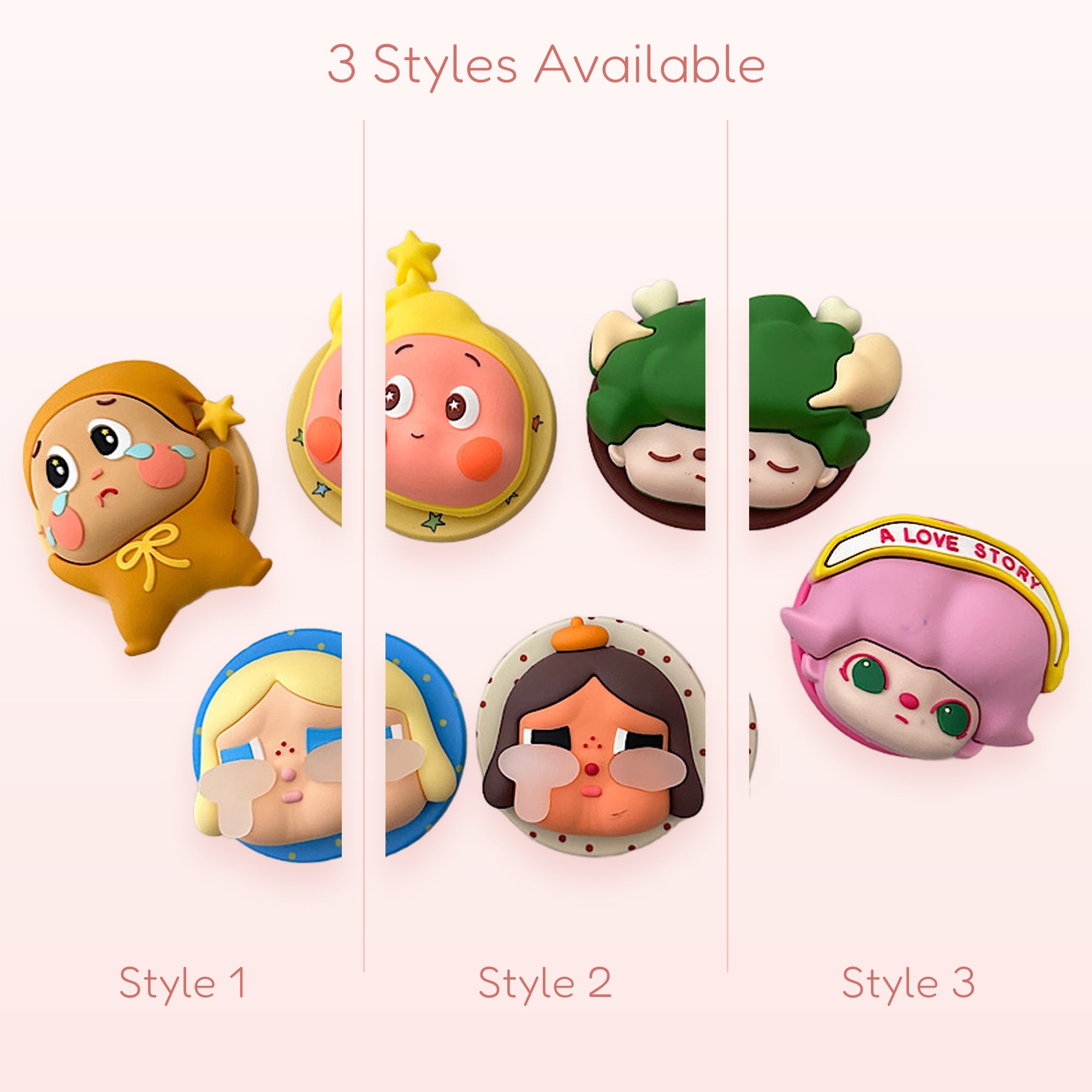 SIMPLYBUBBI — Chibi-style Faces Silicone Phone Grips | Cute Pop Sockets