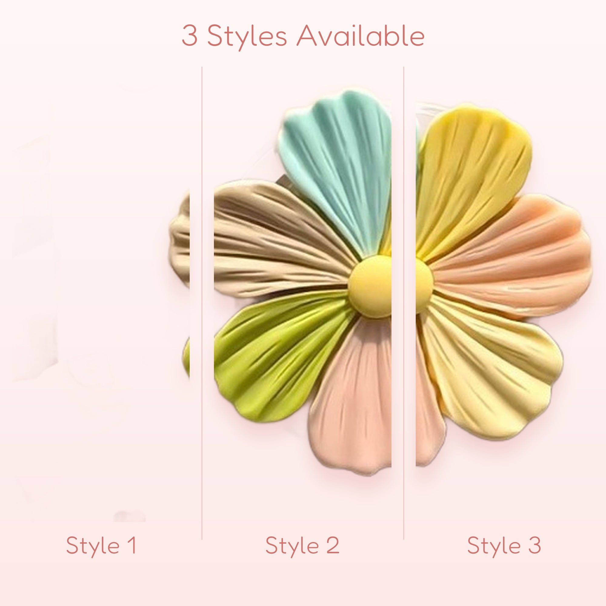 Pastel Rainbow Flower Phone Grip | Cute Floral Pop Socket Stand