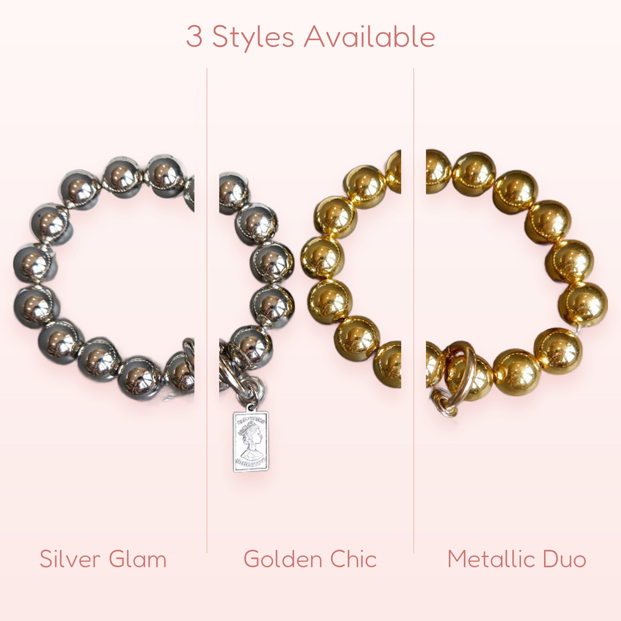 Chunky Bead Phone Charm Strap | Gold & Silver Wrist Lanyard | Y2K Aesthetic | Cute Phone Accessory | Gift for Her