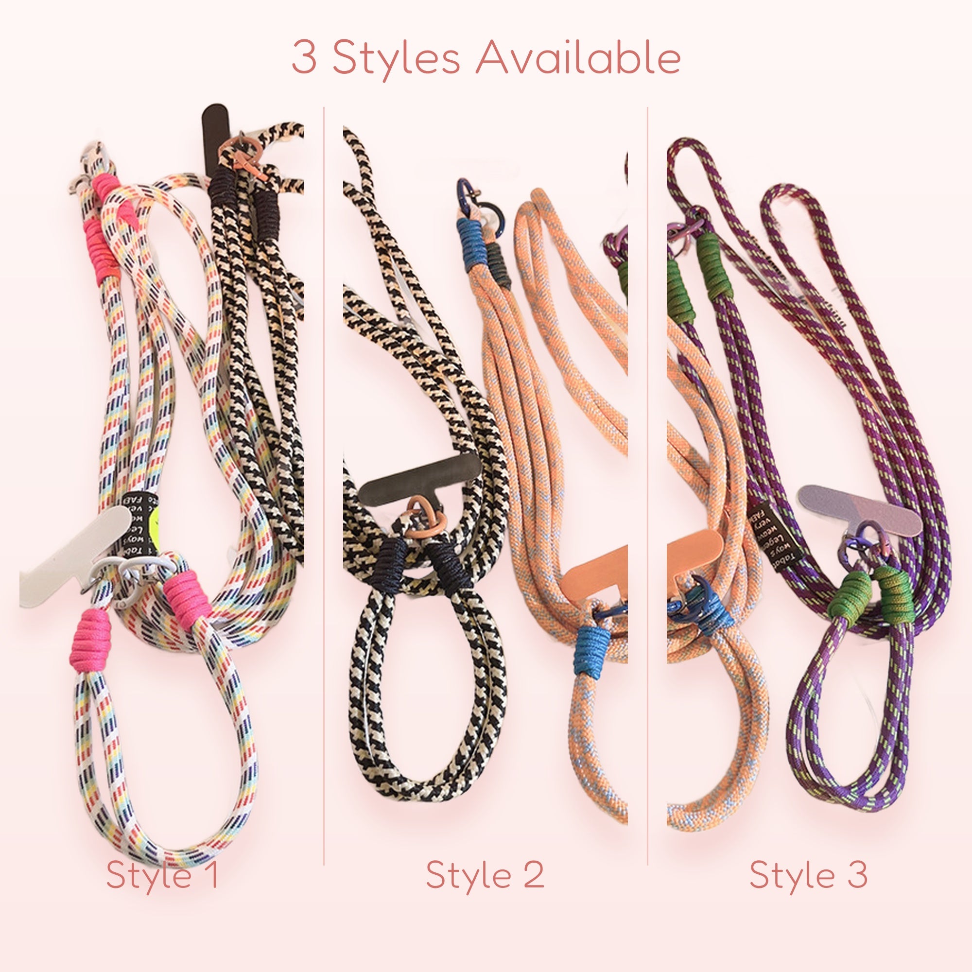 SIMPLYBUBBI — Patterned Braided Cord Phone Lanyard | Crossbody Phone Strap with Phone Patch