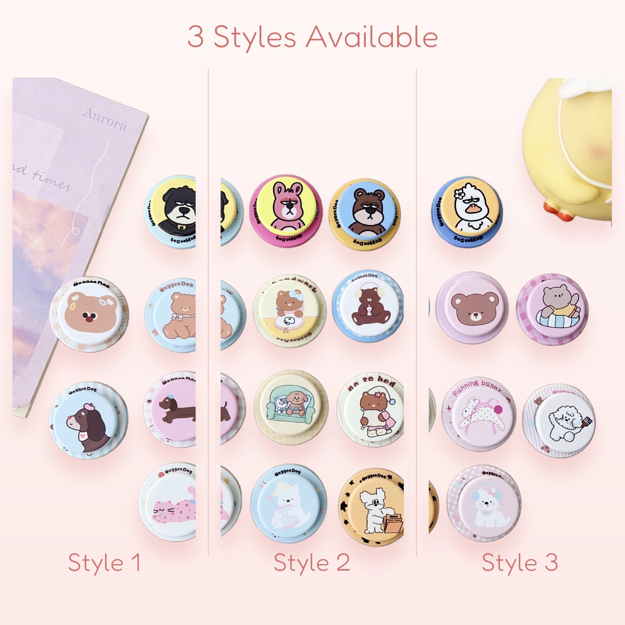 Kawaii Animal Character Phone Grip | Cute Pop Socket Stand for Phones