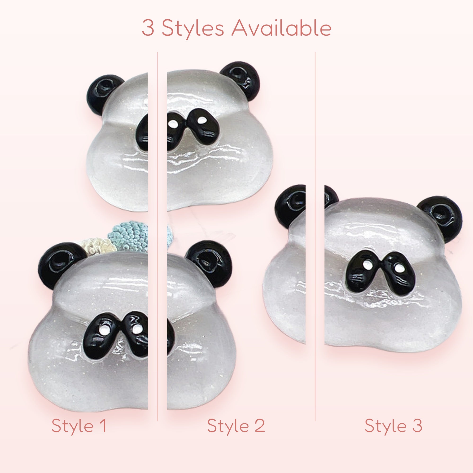 Cute White Panda Phone Grip | Kawaii Glitter Resin Pop Socket Stand