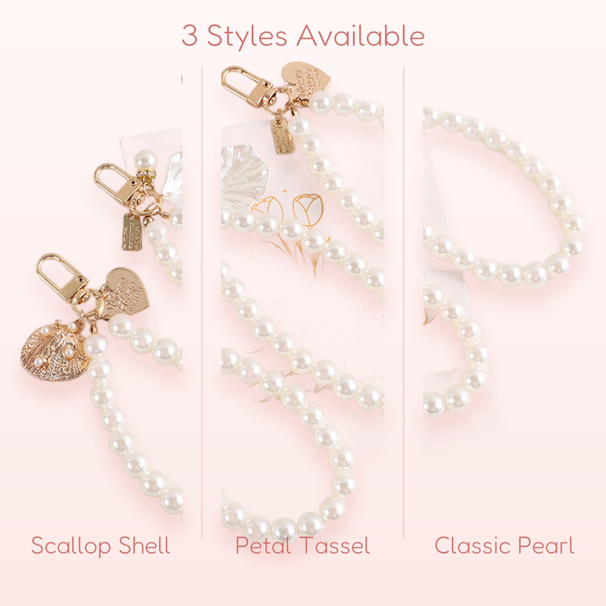 Elegant Pearl Bead Phone Charm Strap | Cute Wrist Lanyard Keychain