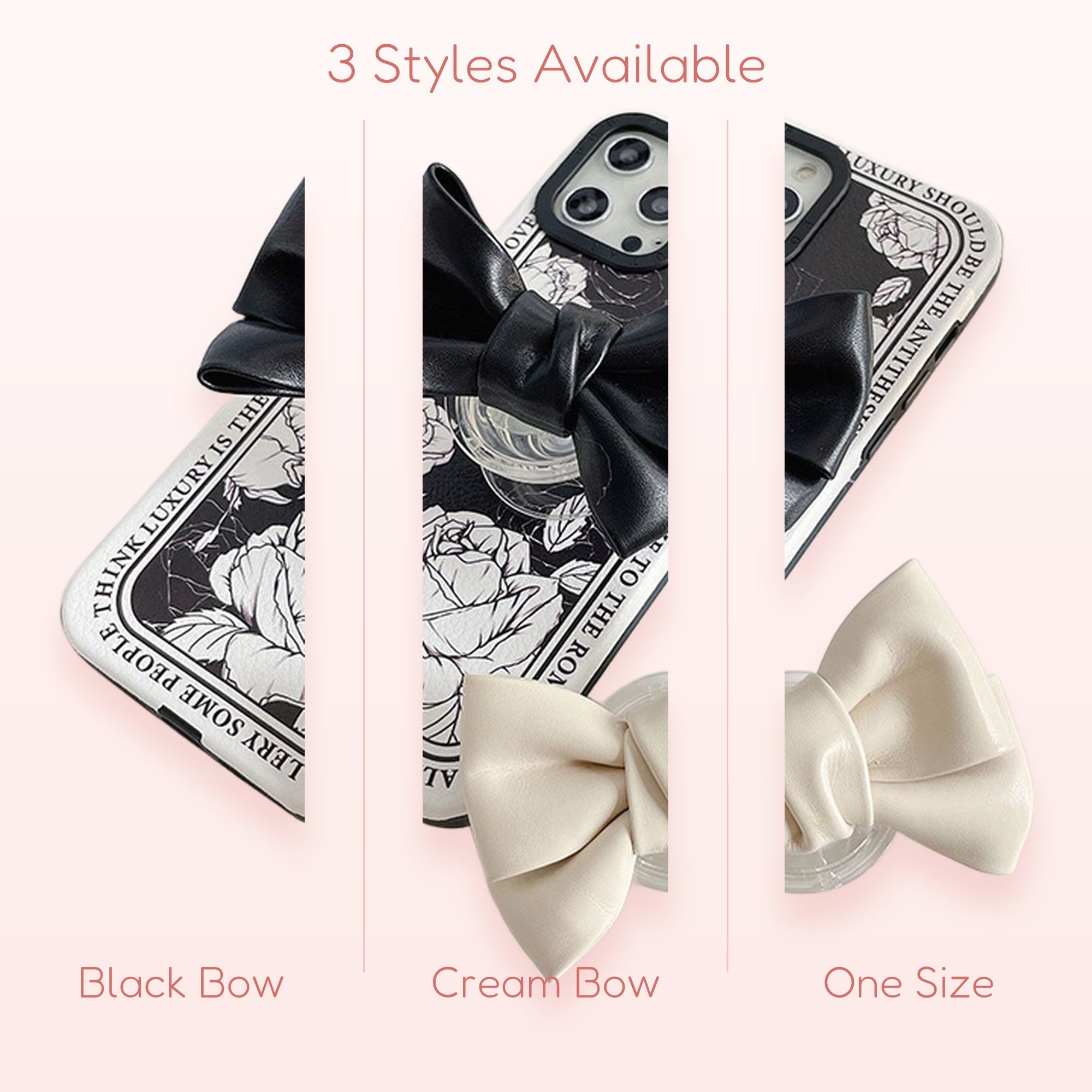 Cute Bow Phone Grip | Kawaii Pop Socket Stand