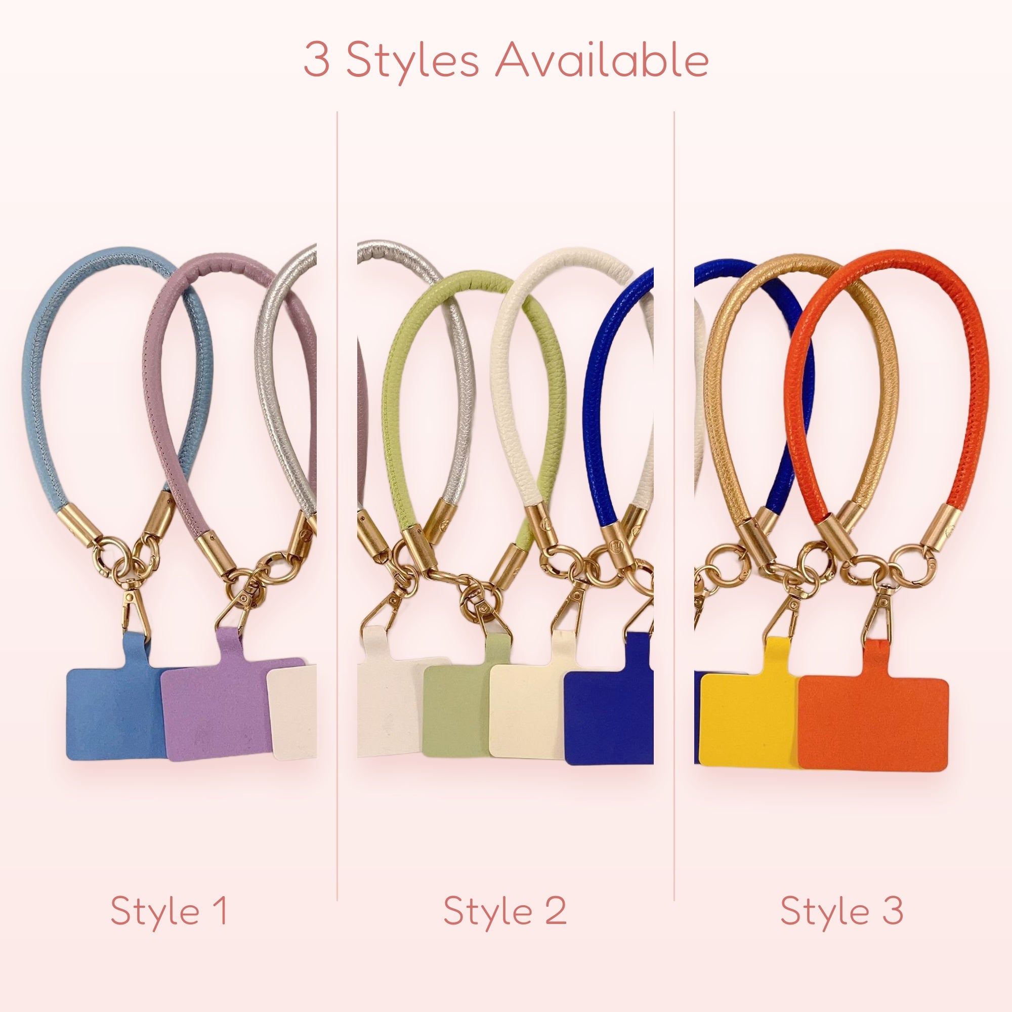 SIMPLYBUBBI — Braided Wrist Phone Strap | Gold Ring Lanyard
