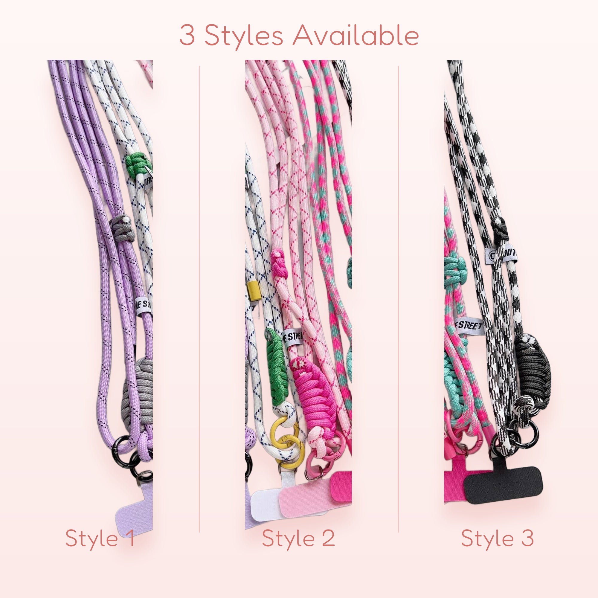 SIMPLYBUBBI — Patterned Braided Cord Phone Lanyard | Checker Adjustable Crossbody Strap